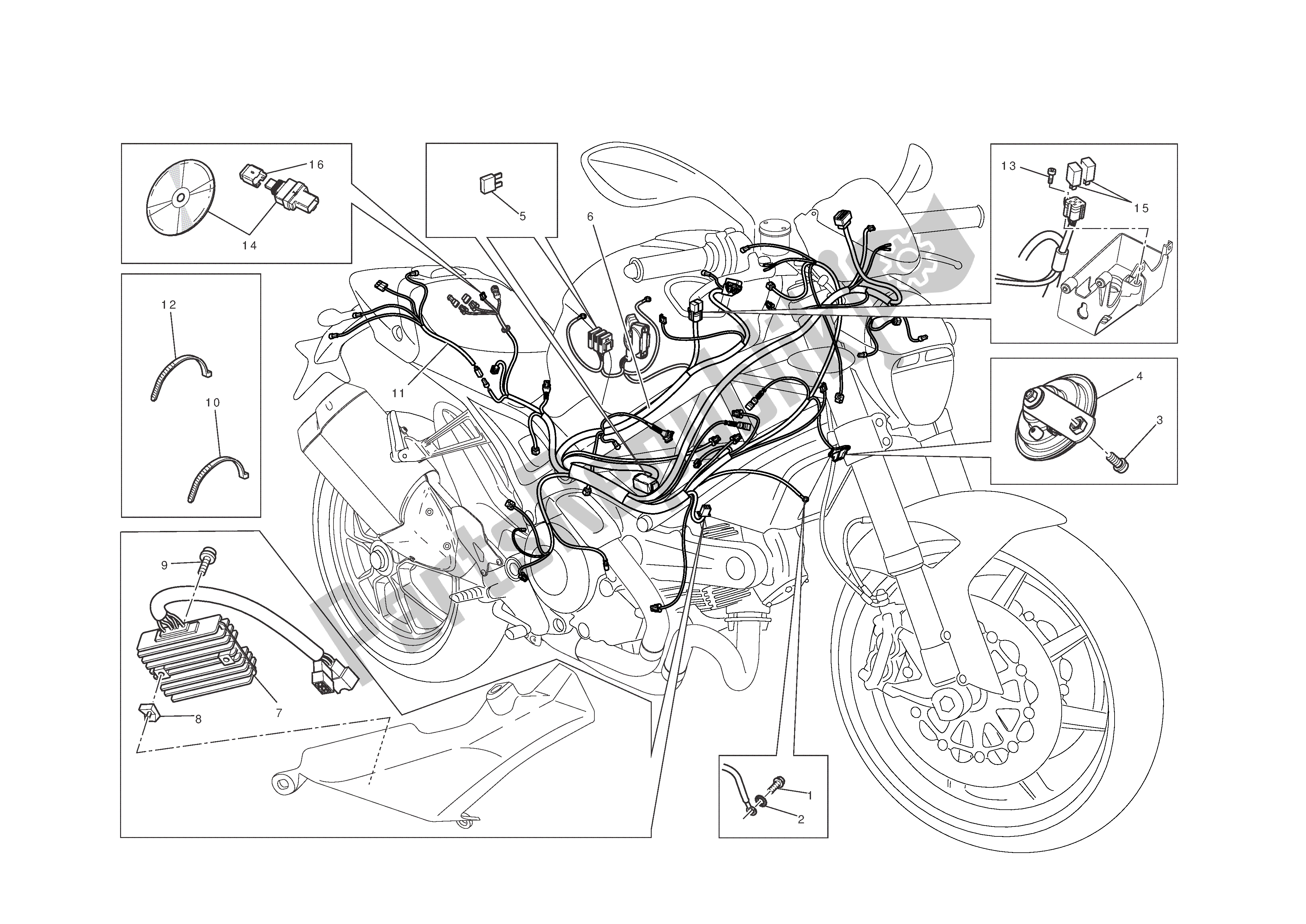 Wszystkie części do Uk? Ad Elektryczny Ducati Monster 1100 2012