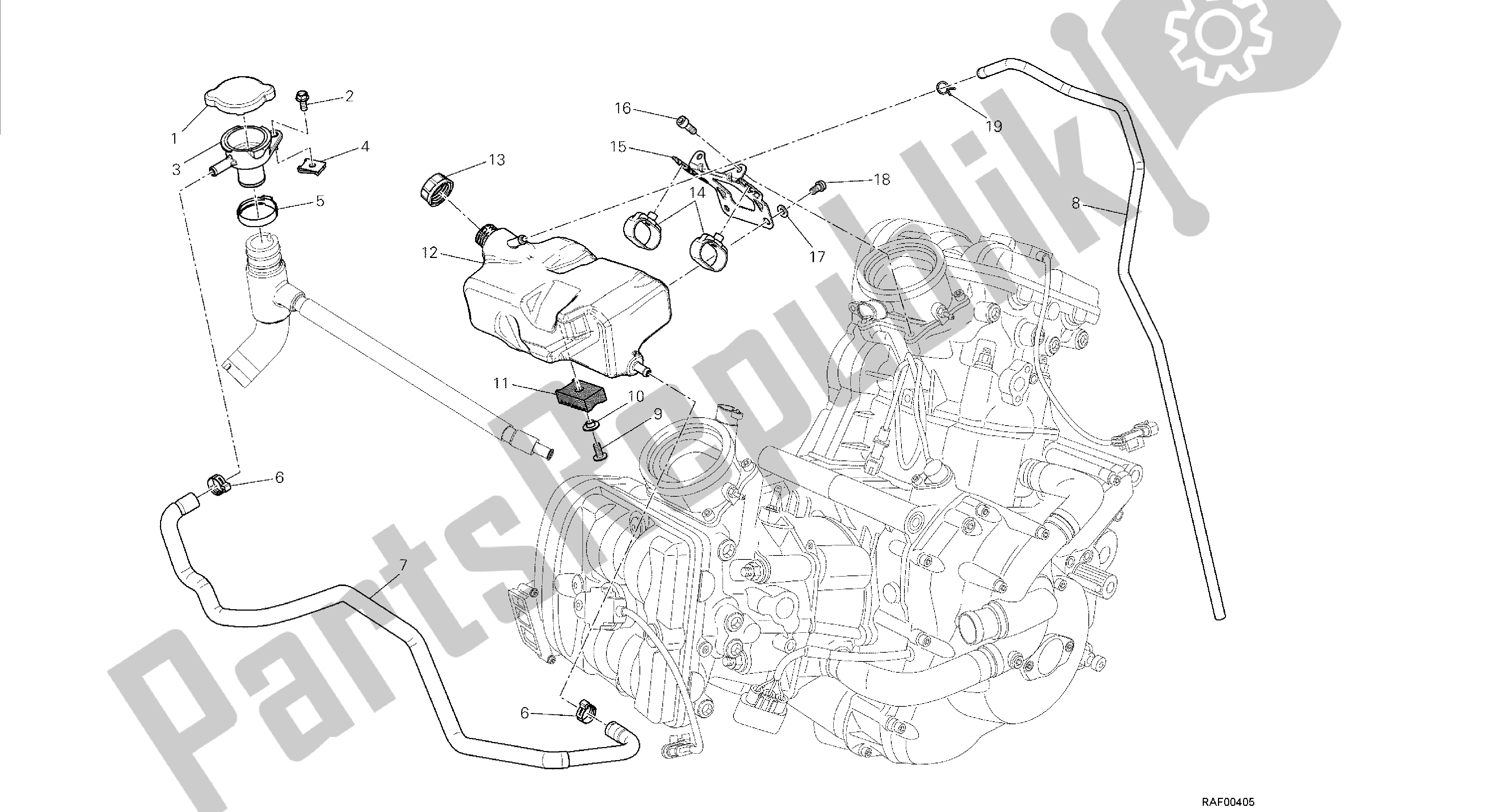 Todas las partes para Dibujo 31a - Tanque, Depósito De Agua [mod: Dvl] Marco De Grupo de Ducati Diavel 1200 2014