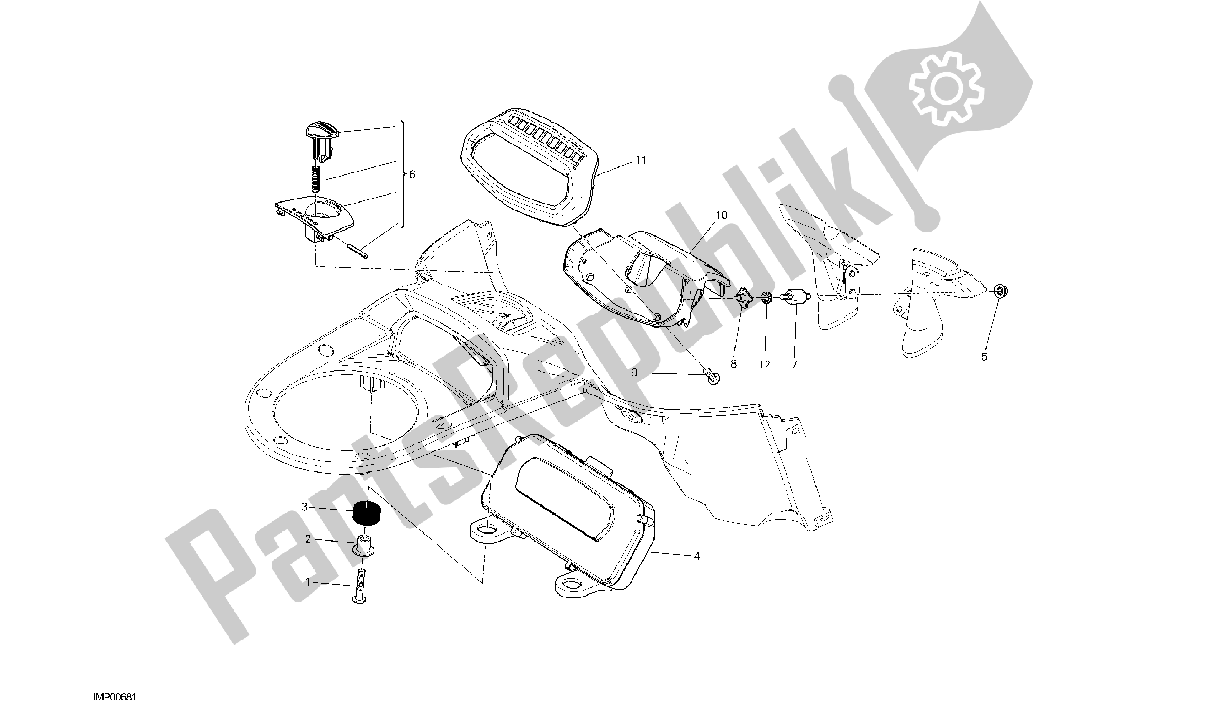 Todas las partes para Dibujo 20a - Panel De Instrumentos [m Od: Dvlc; Xst: Aus, Bra, Chn, Eur, Fra, Jap, Th Ai] Group Fr Ame de Ducati Diavel Carbon 1200 2013