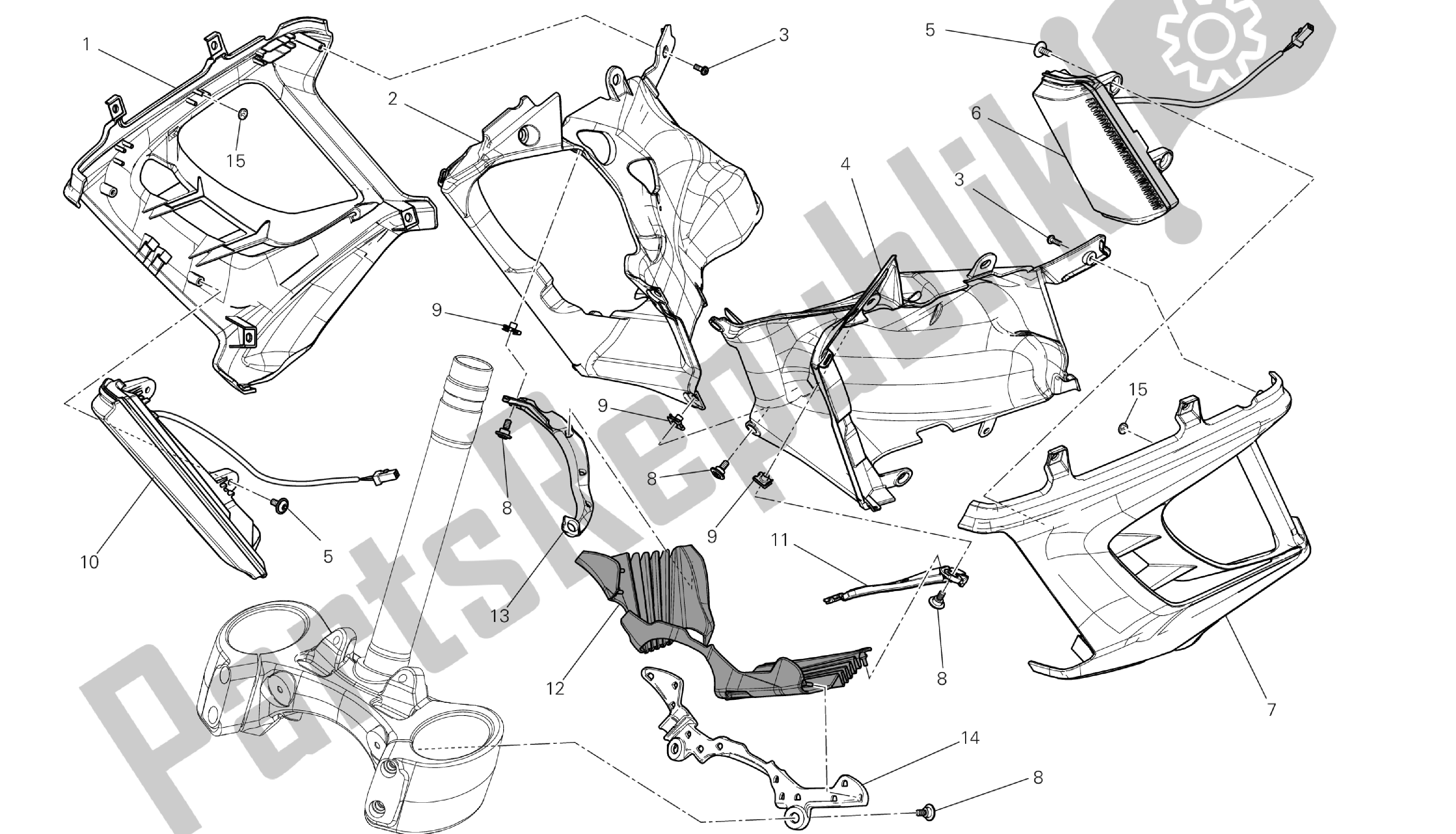 Todas las partes para Dibujo 34a - Cubierta, Radiador [m Od: Dvlc; Xst: Aus, Bra, Chn, Eur, Fra, Jap, Th Ai] Group Fr Ame de Ducati Diavel Carbon 1200 2013