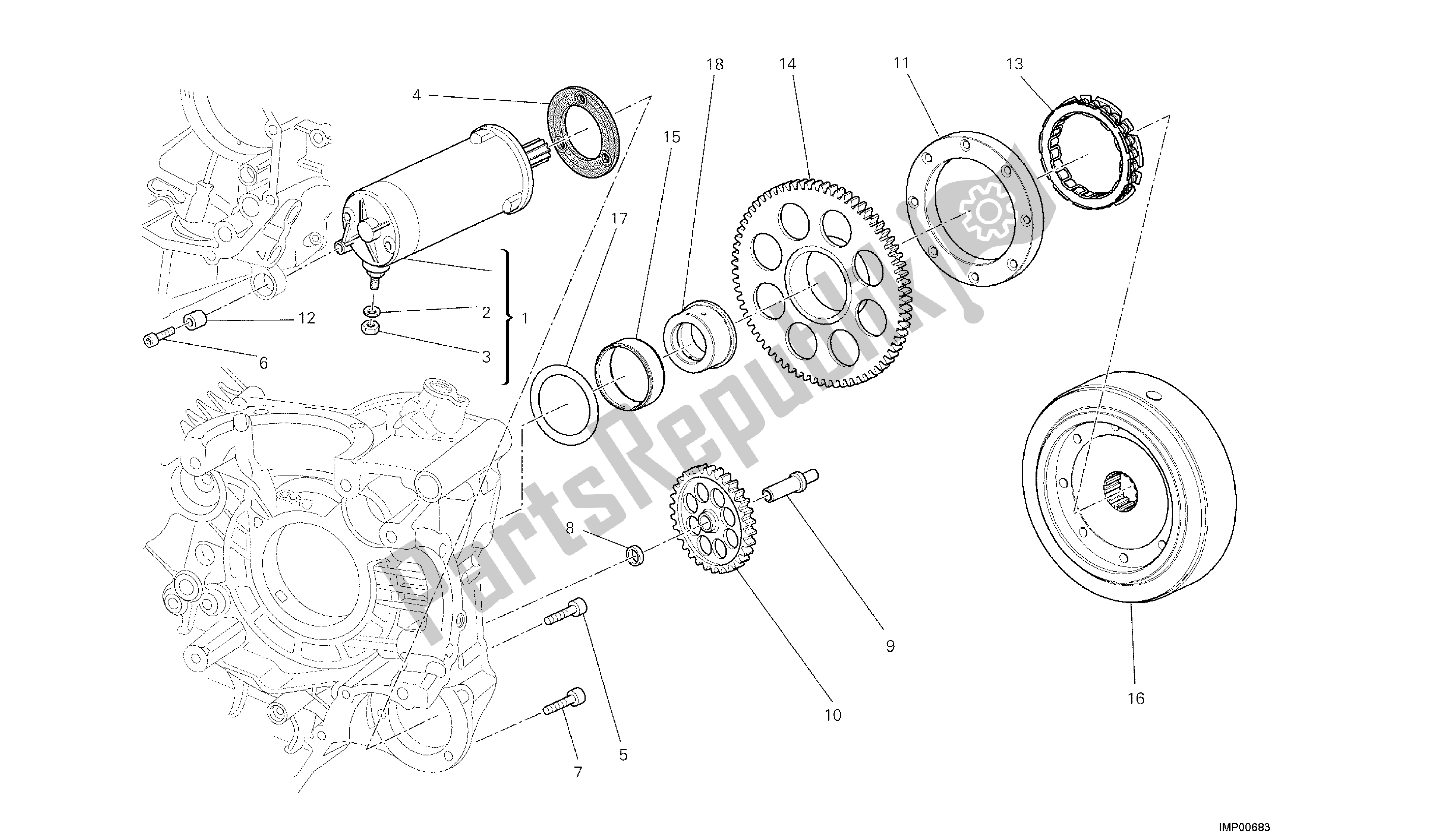 Todas las partes para Dibujo 012 - E Lec Tri C Arranque E Ignición [m Od: Dvlc; Xst: Aus, Bra, Chn, Eur, Fra, Jap, Th Ai] Engi Ne Del Grupo de Ducati Diavel Carbon 1200 2013