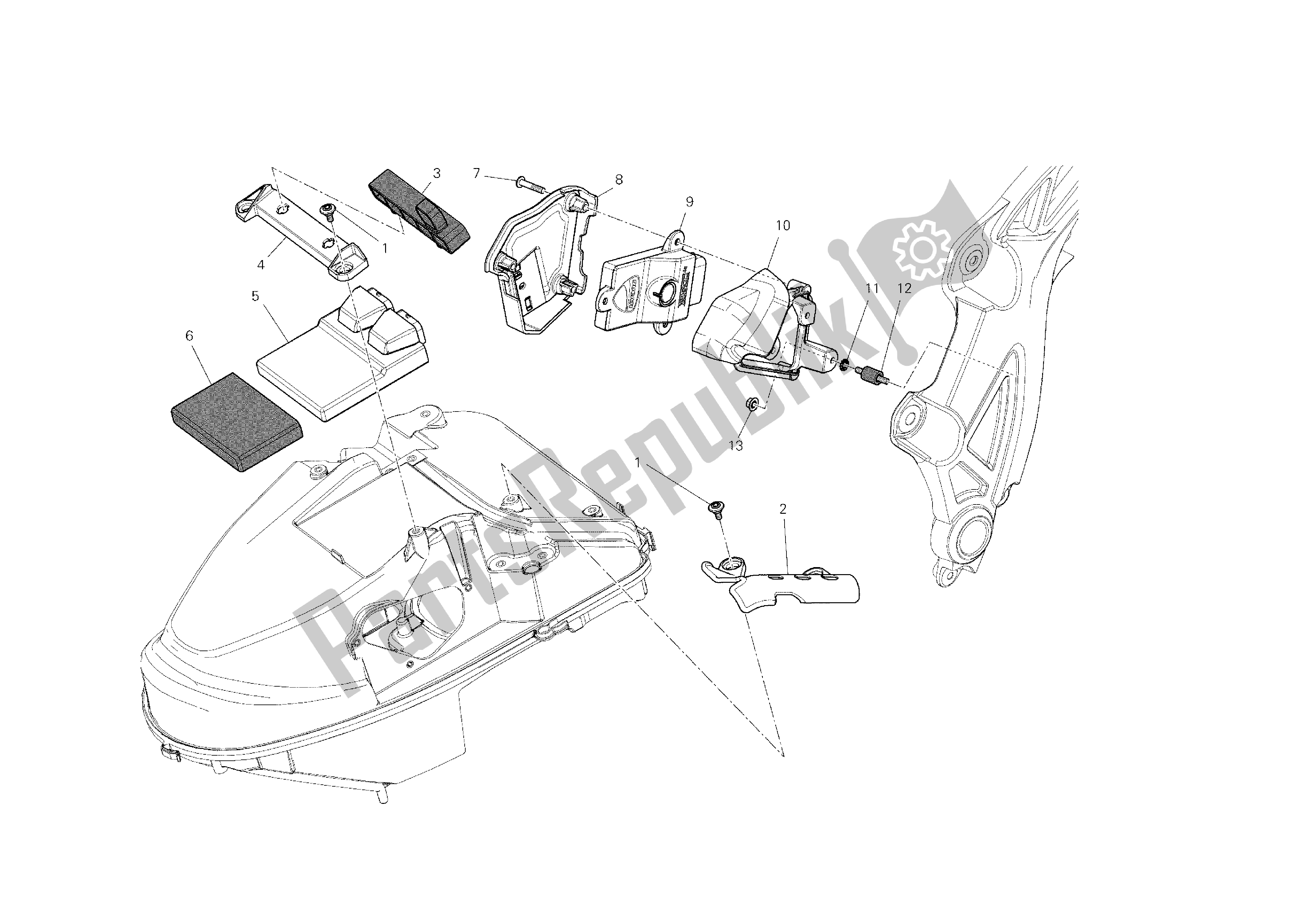 Todas las partes para Unidad De Control Del Motor de Ducati Diavel Dark 1200 2013