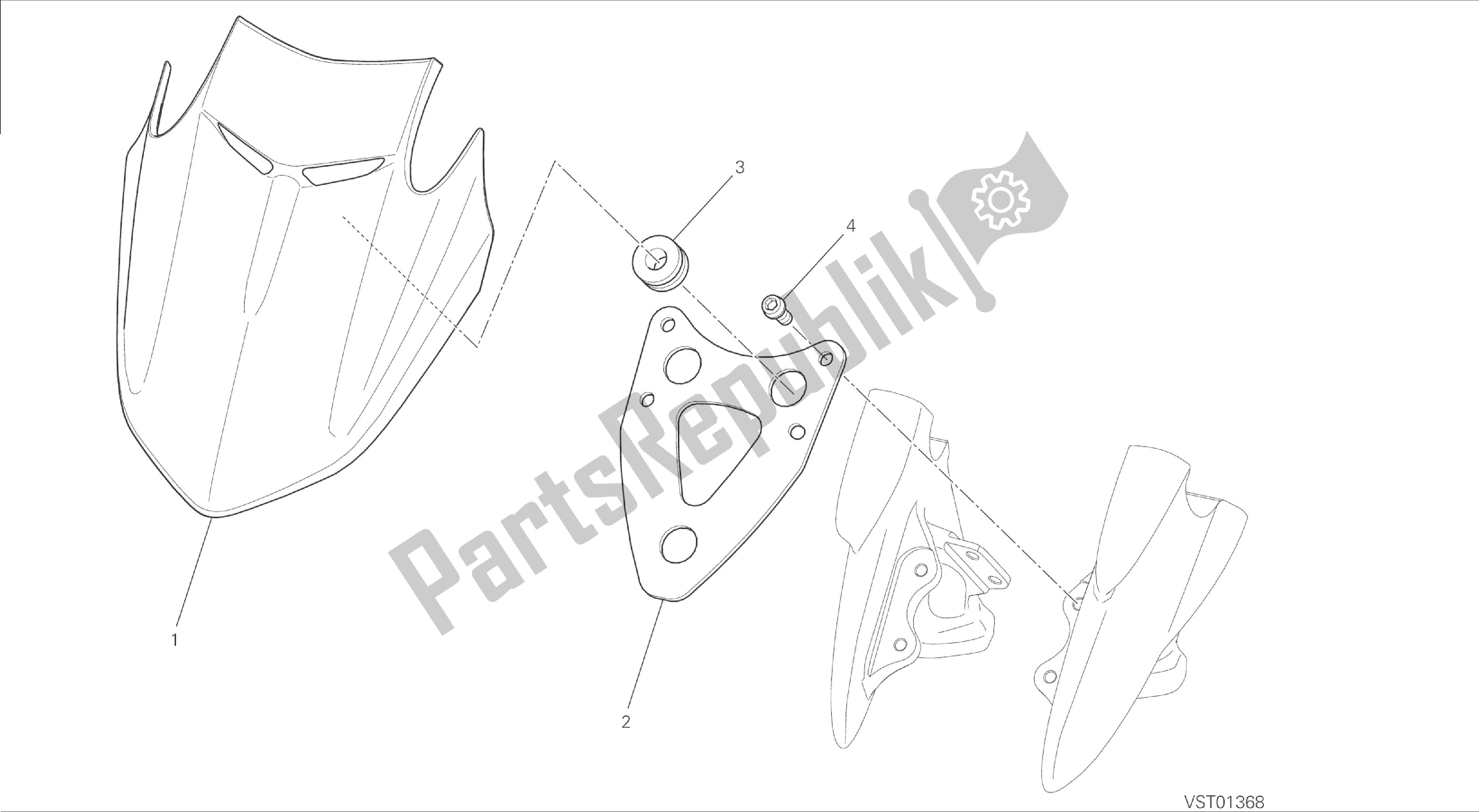 Todas las partes para Dibujo 37a - Marco De Grupo De Parabrisas [mod: Dvl] de Ducati Diavel 1200 2015