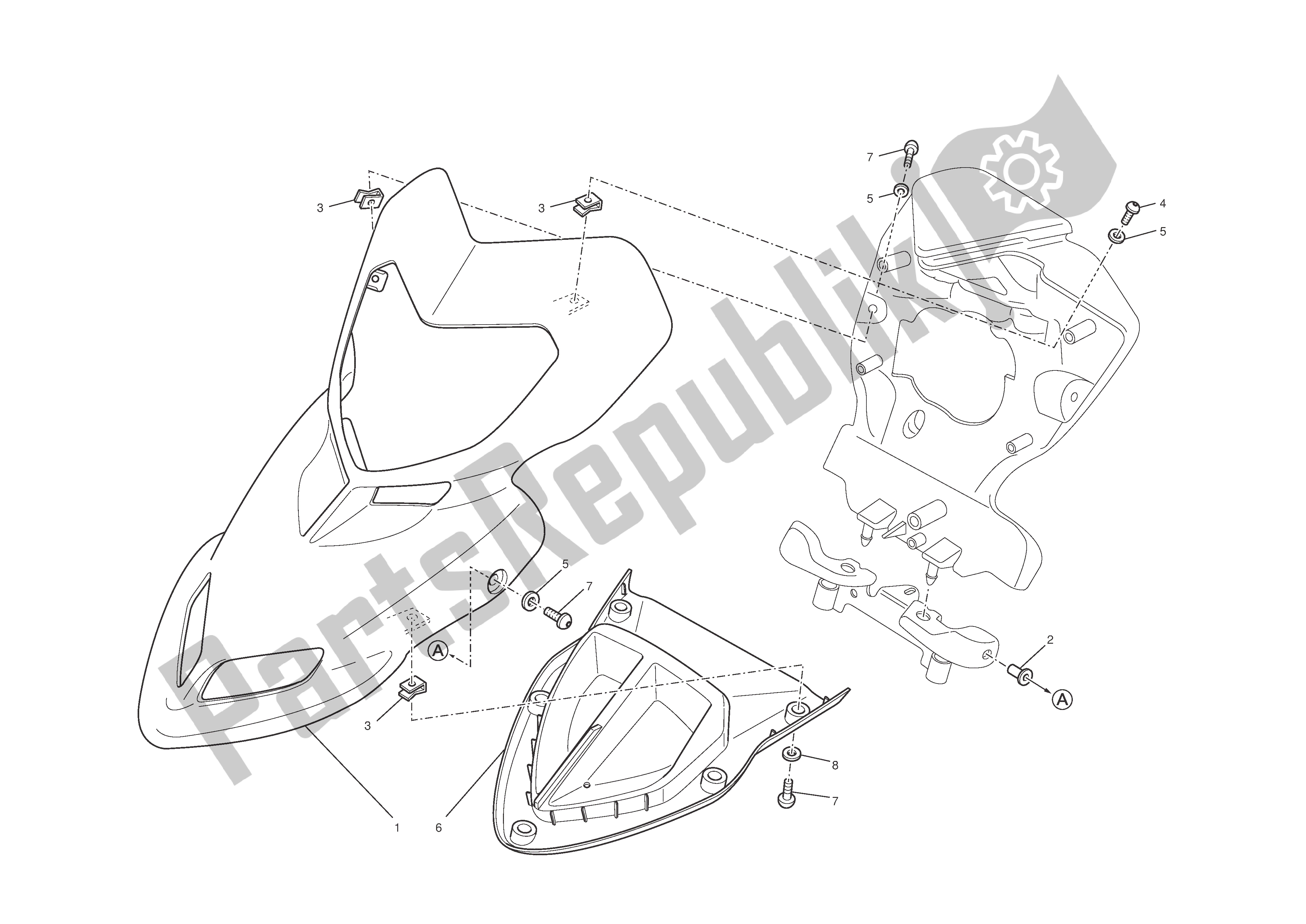 Todas las partes para Carenado De Faros de Ducati Hypermotard EVO 1100 2012