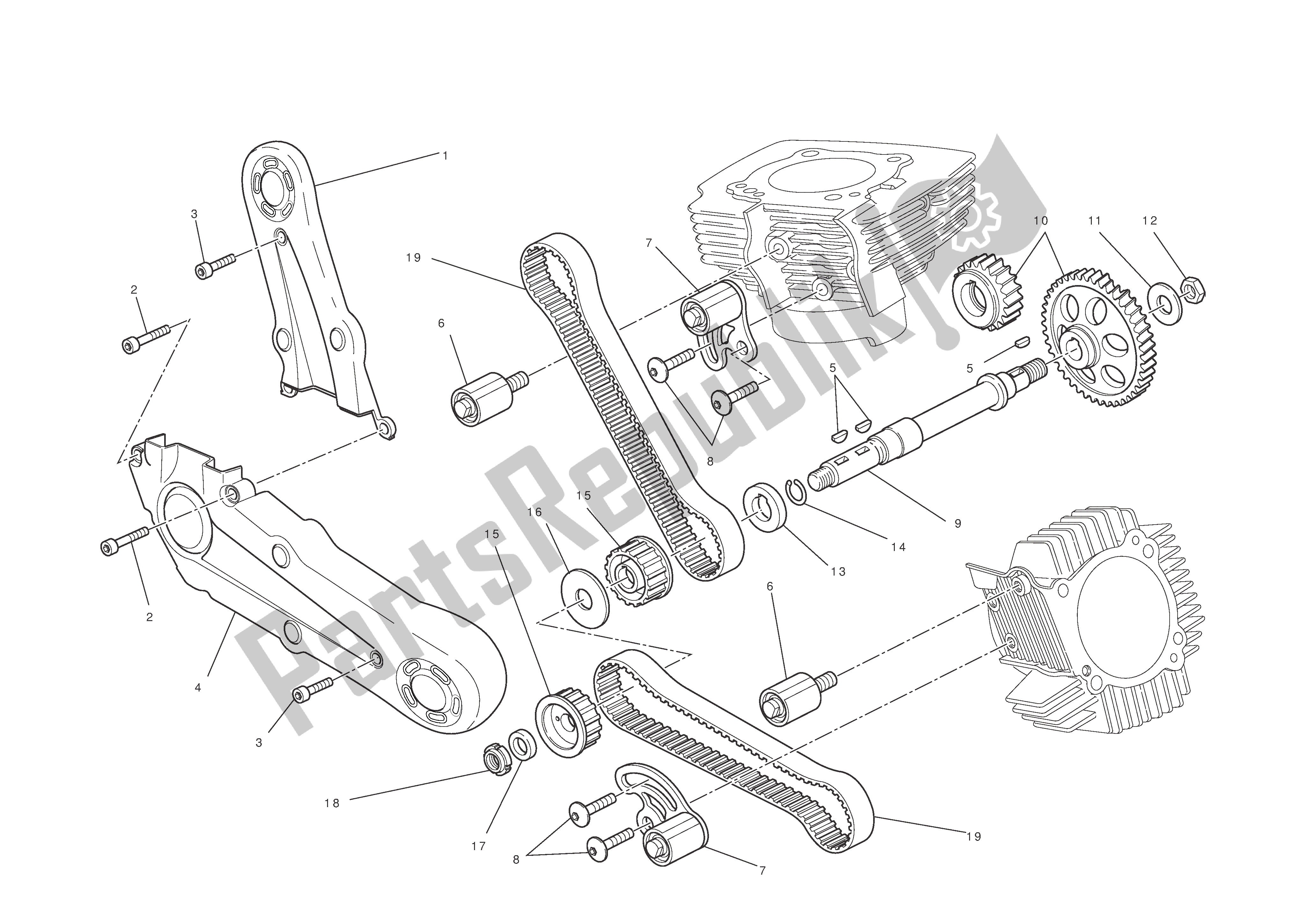 Todas las partes para Sistema De Cronometraje de Ducati Hypermotard EVO 1100 2012
