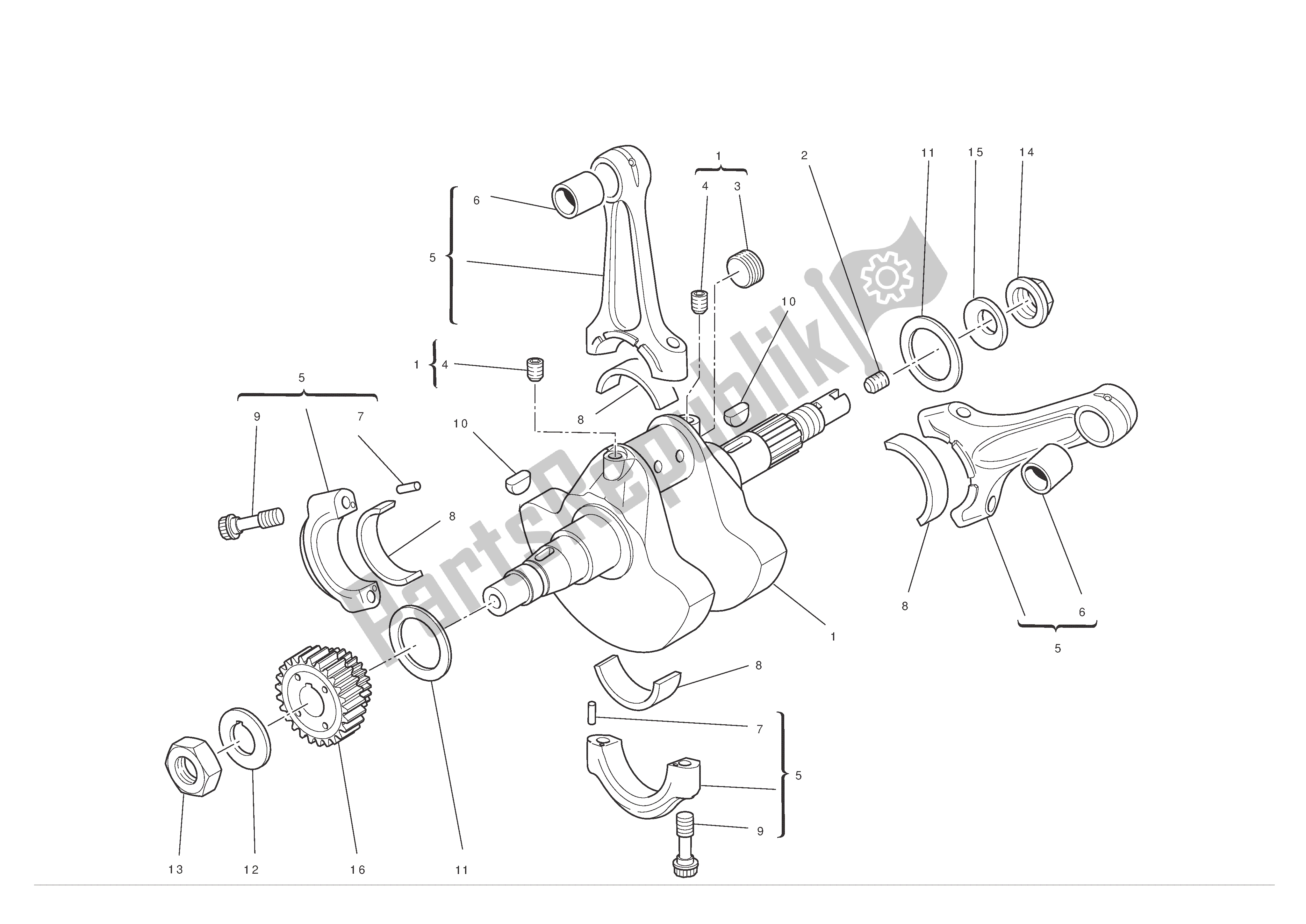 Todas las partes para Bielas de Ducati Hypermotard 796 2012