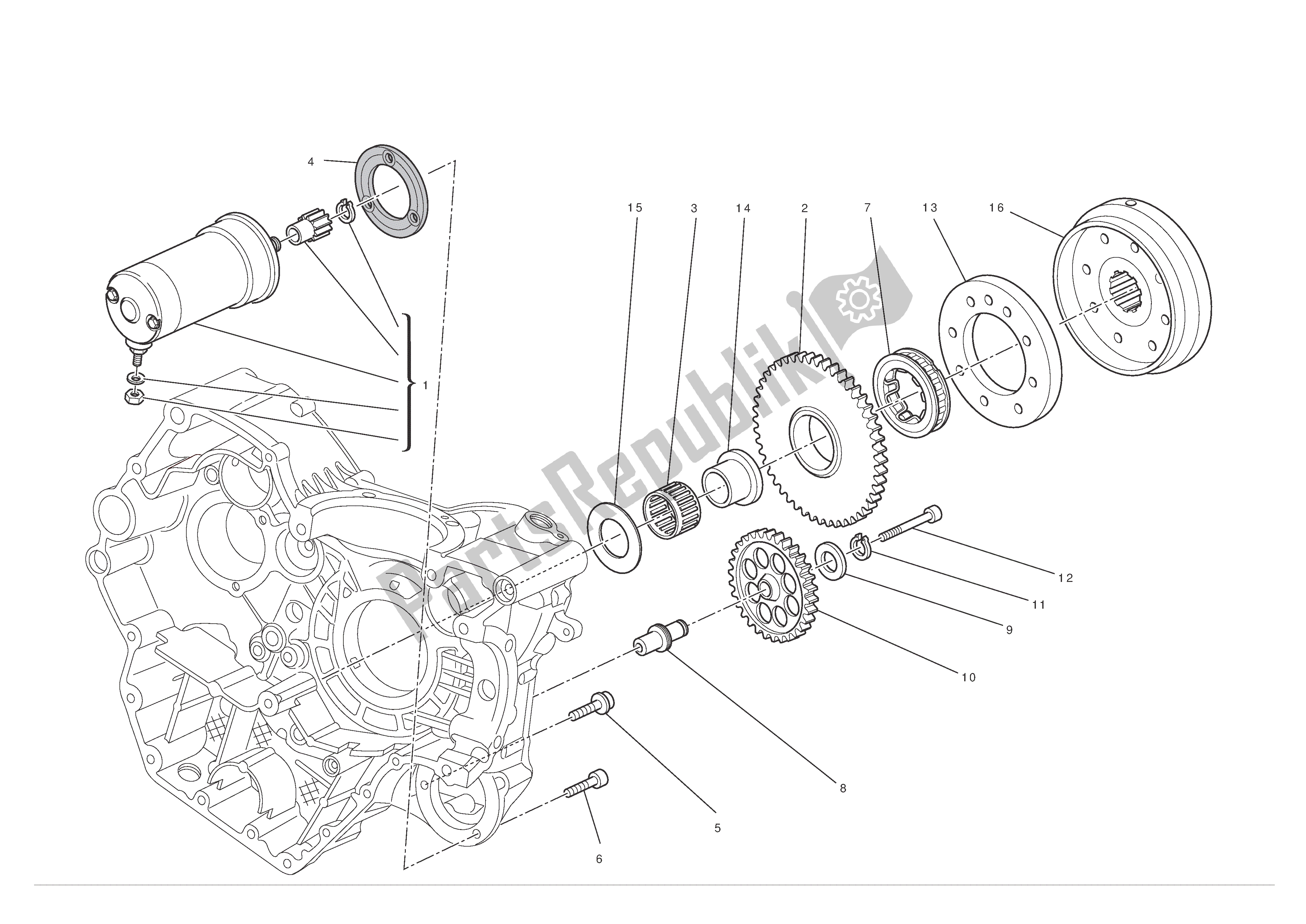 Todas las partes para Arranque Eléctrico Y Encendido de Ducati Hypermotard 796 2012