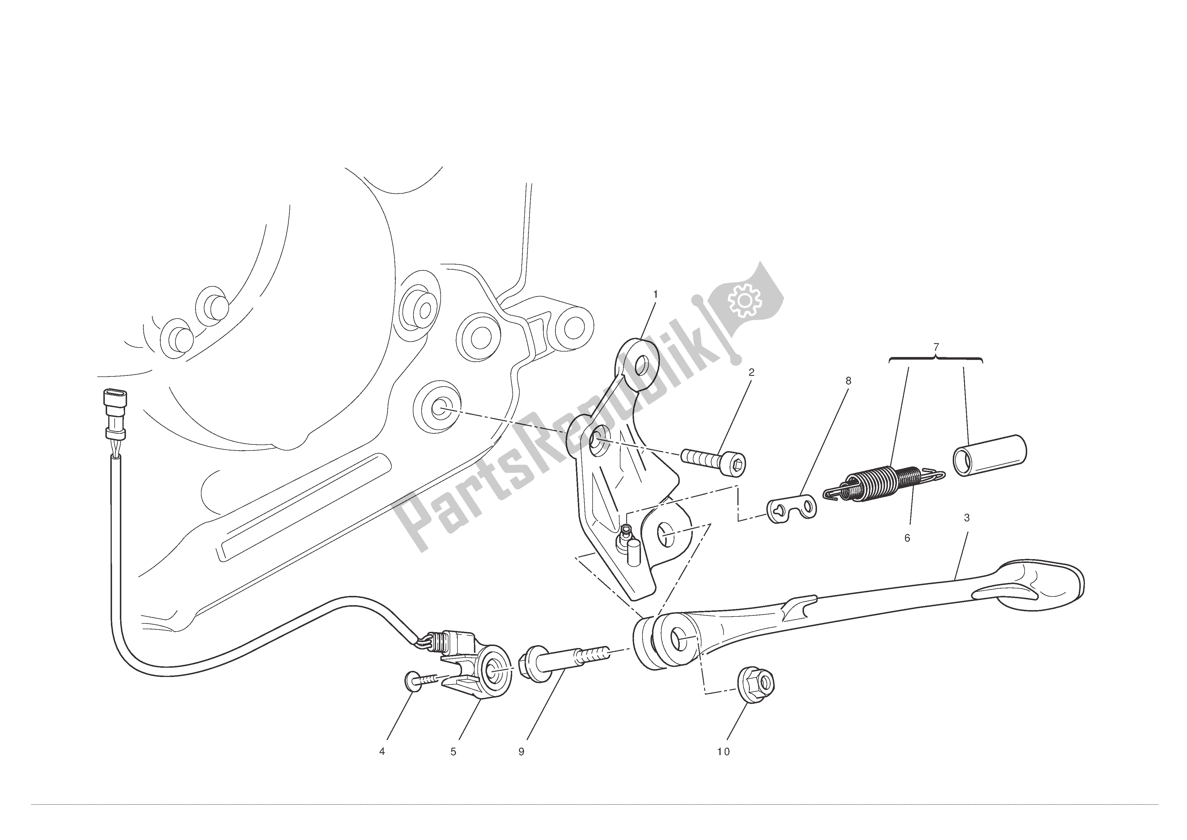 Todas las partes para Stands de Ducati Hypermotard 796 2012