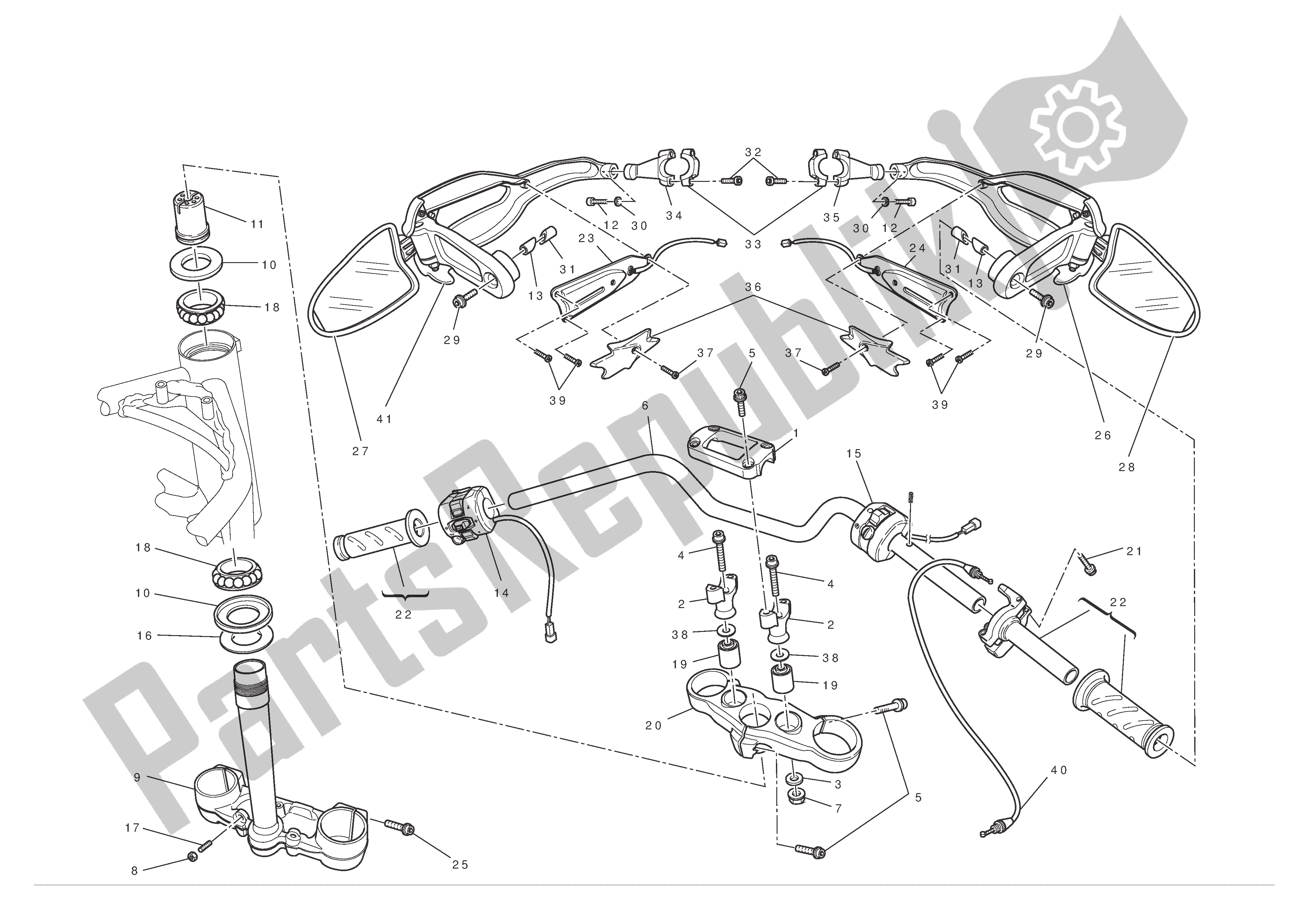 Todas las partes para Manillar Y Controles de Ducati Hypermotard 796 2012