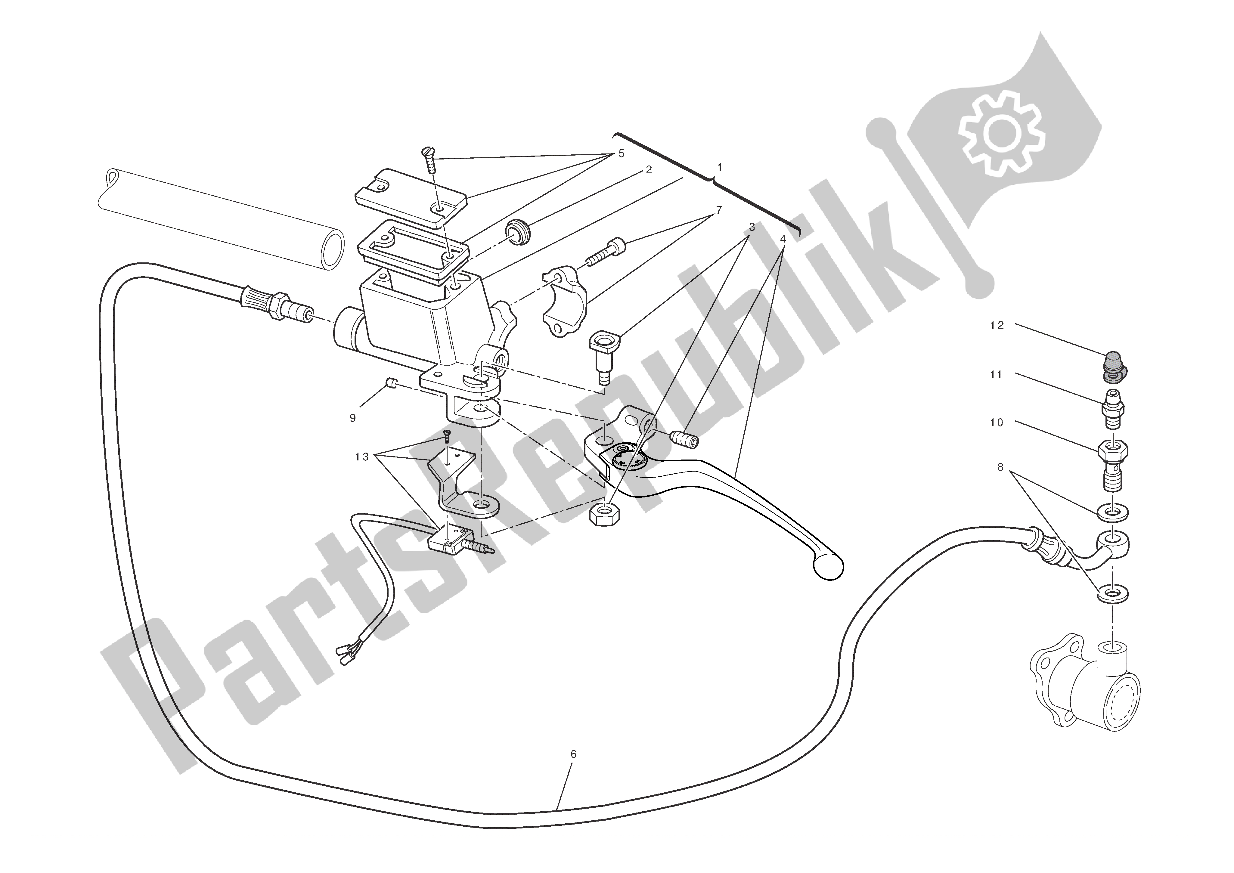 Todas las partes para Control De Embrague de Ducati Hypermotard 796 2012