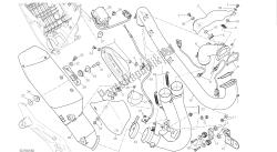 disegno 019 - sistema di scarico [mod: hym-sp; xst: aus, eur, fra, jap] gruppo telaio