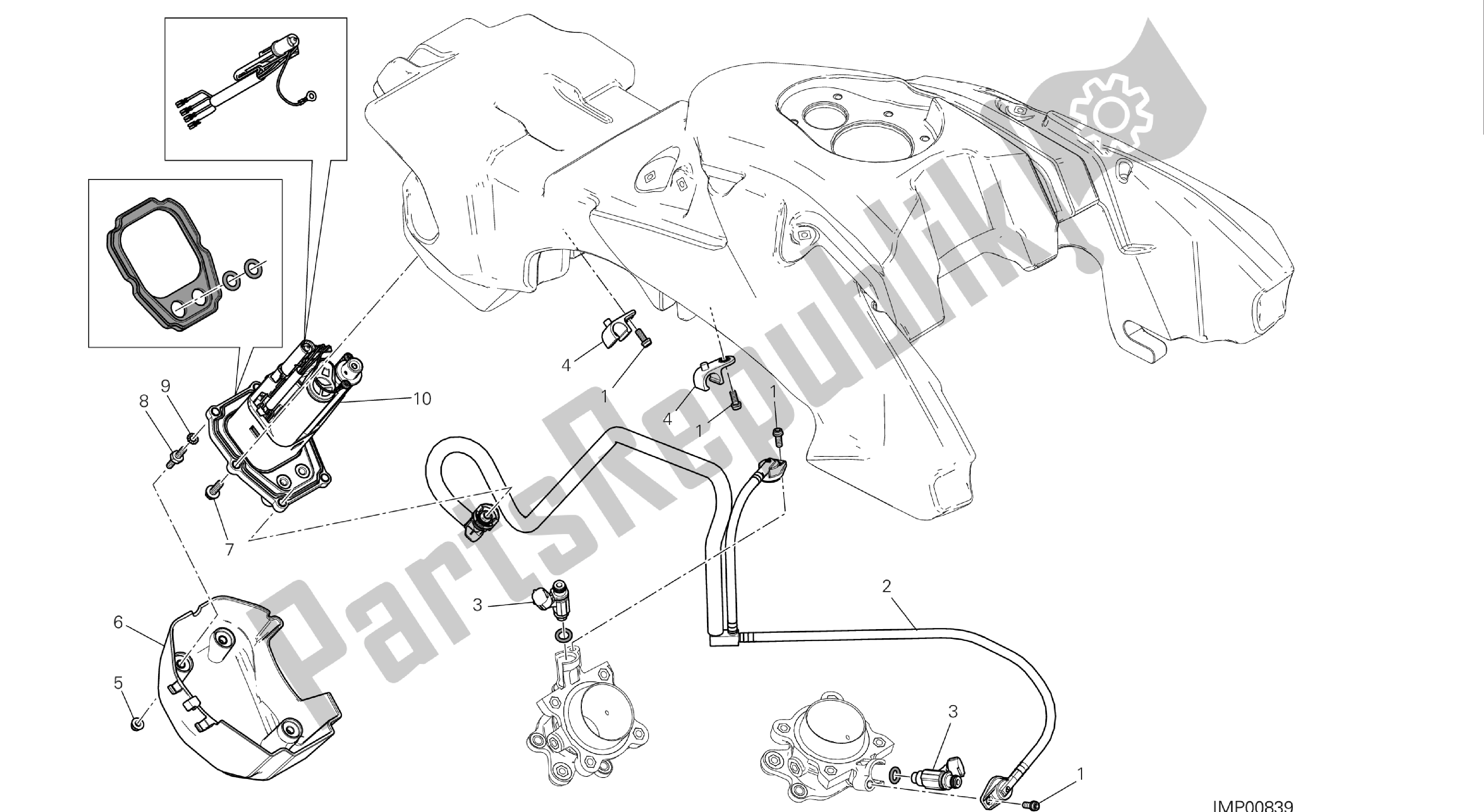 Todas las partes para Dibujo 32a - Sistema De Combustible [mod: Hym-sp; Xst: Aus, Eur, Fra, Jap] Grupo Fr Ame de Ducati Hypermotard 821 2013