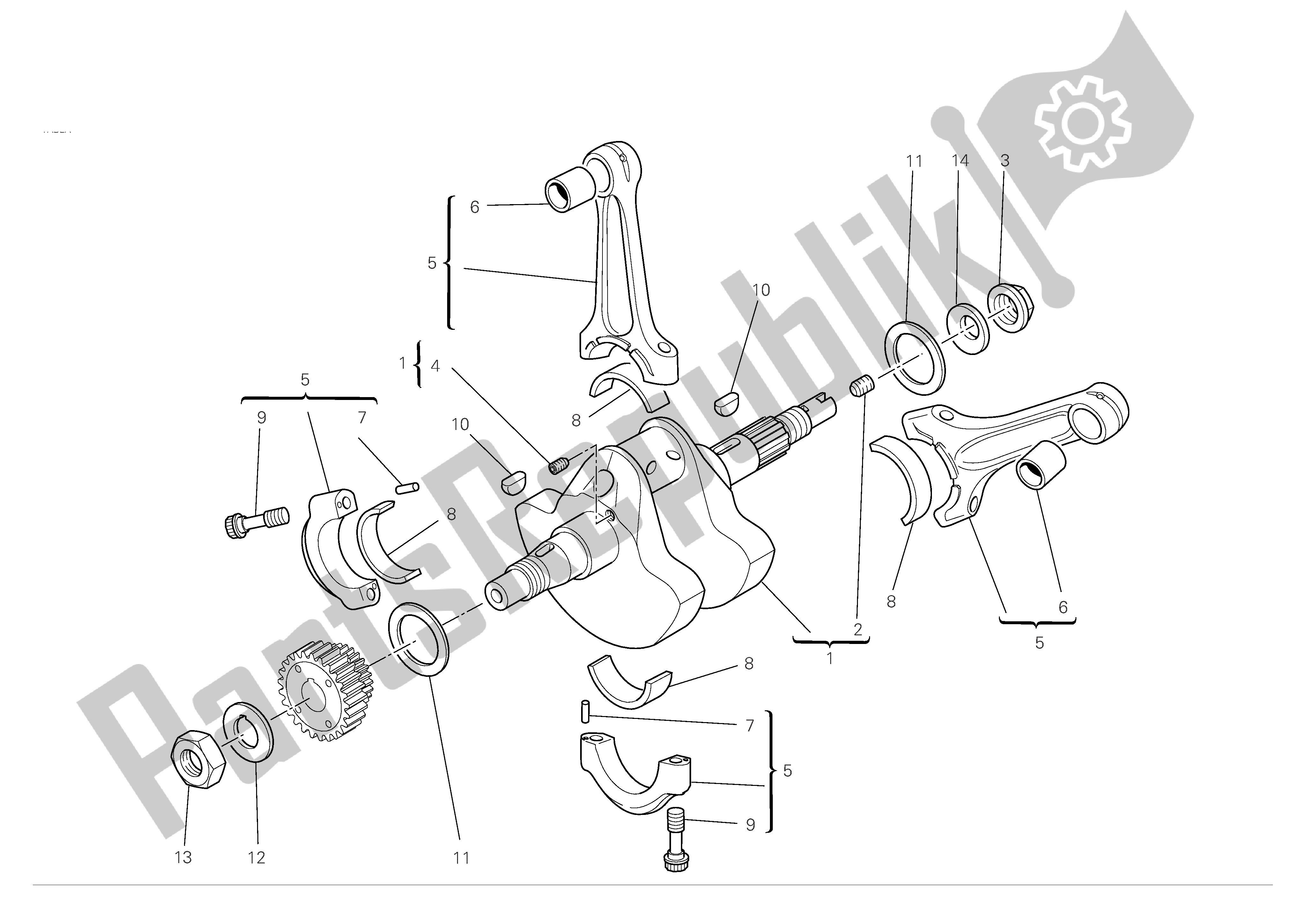 Tutte le parti per il Bielle del Ducati Hypermotard 1100 2008