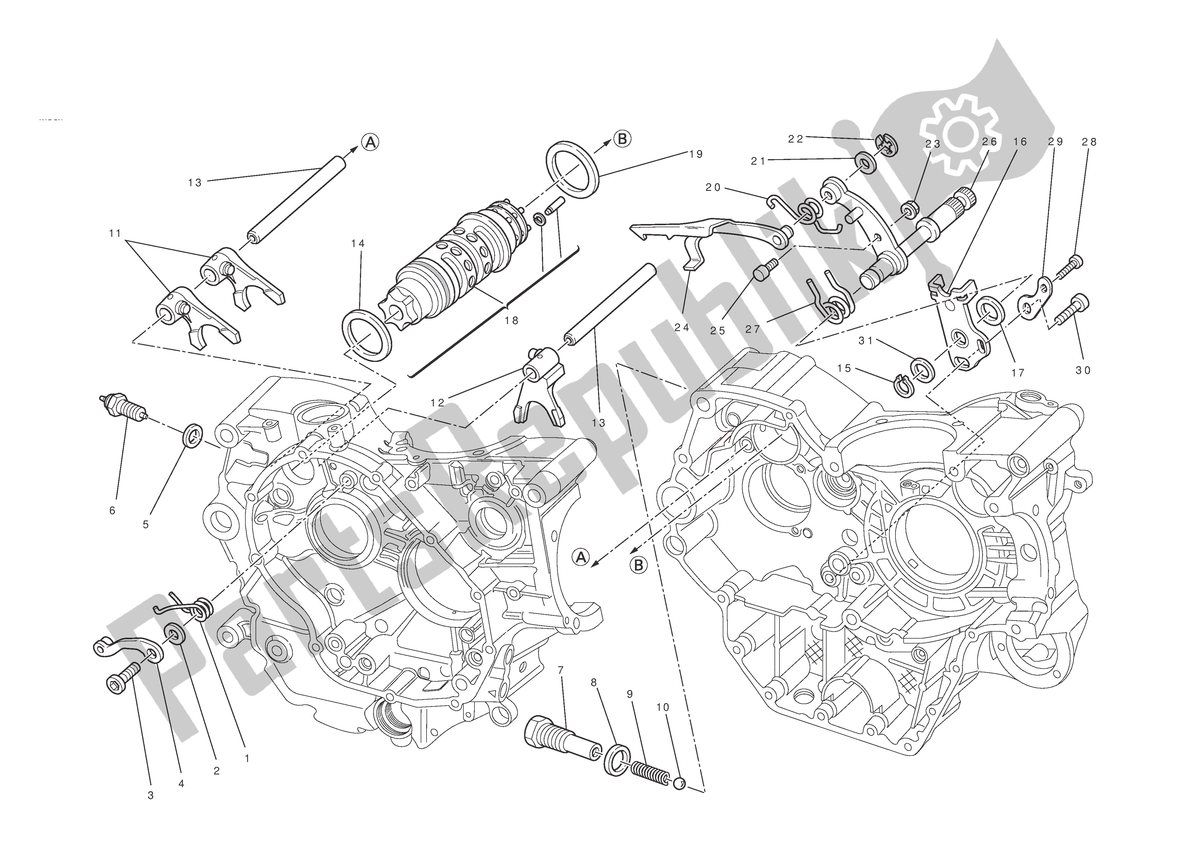 Todas las partes para Control De Cambio De Marchas de Ducati Hypermotard EVO 1100 2010