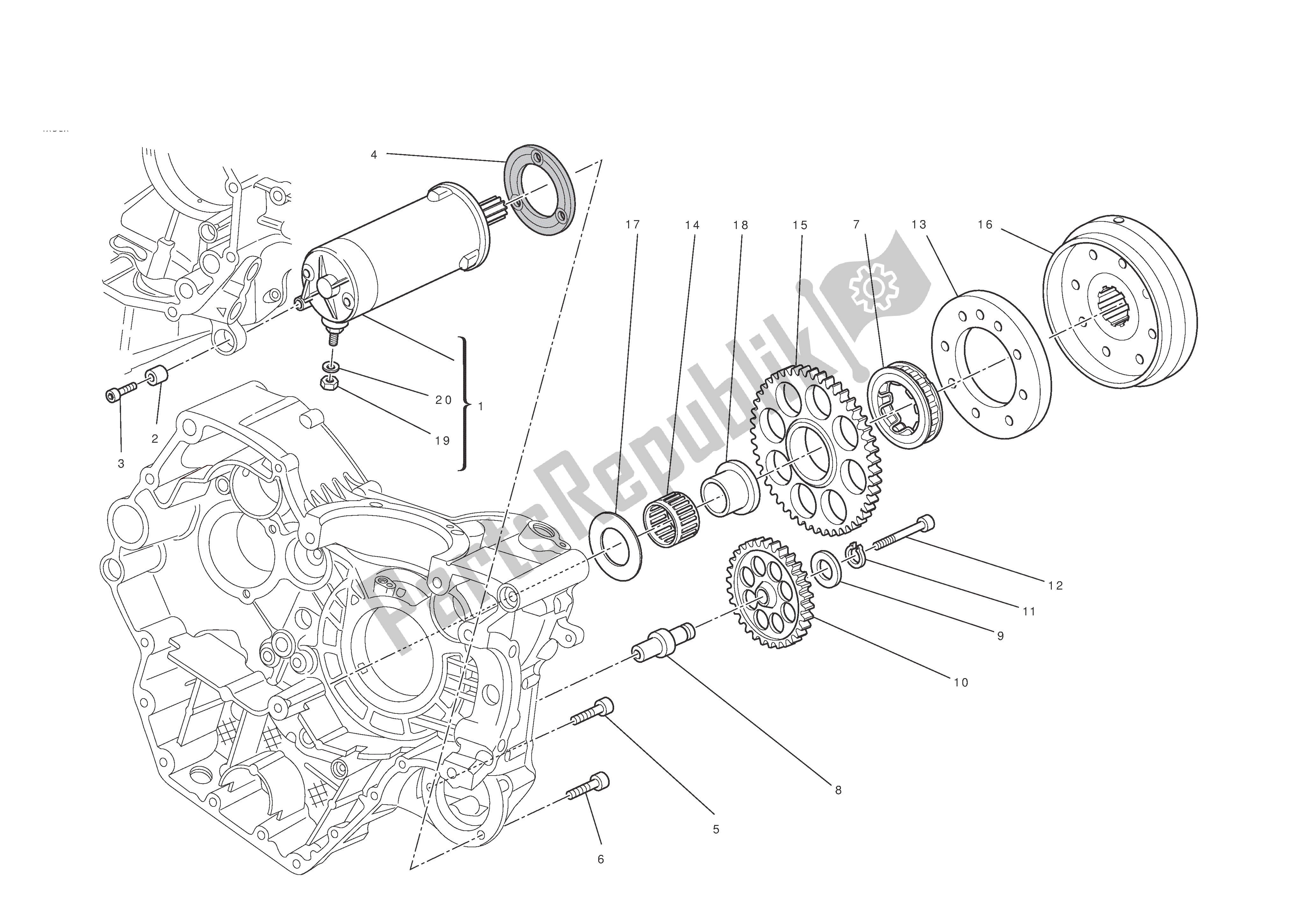 All parts for the Electric Starting And Ignition of the Ducati Hypermotard EVO 1100 2010