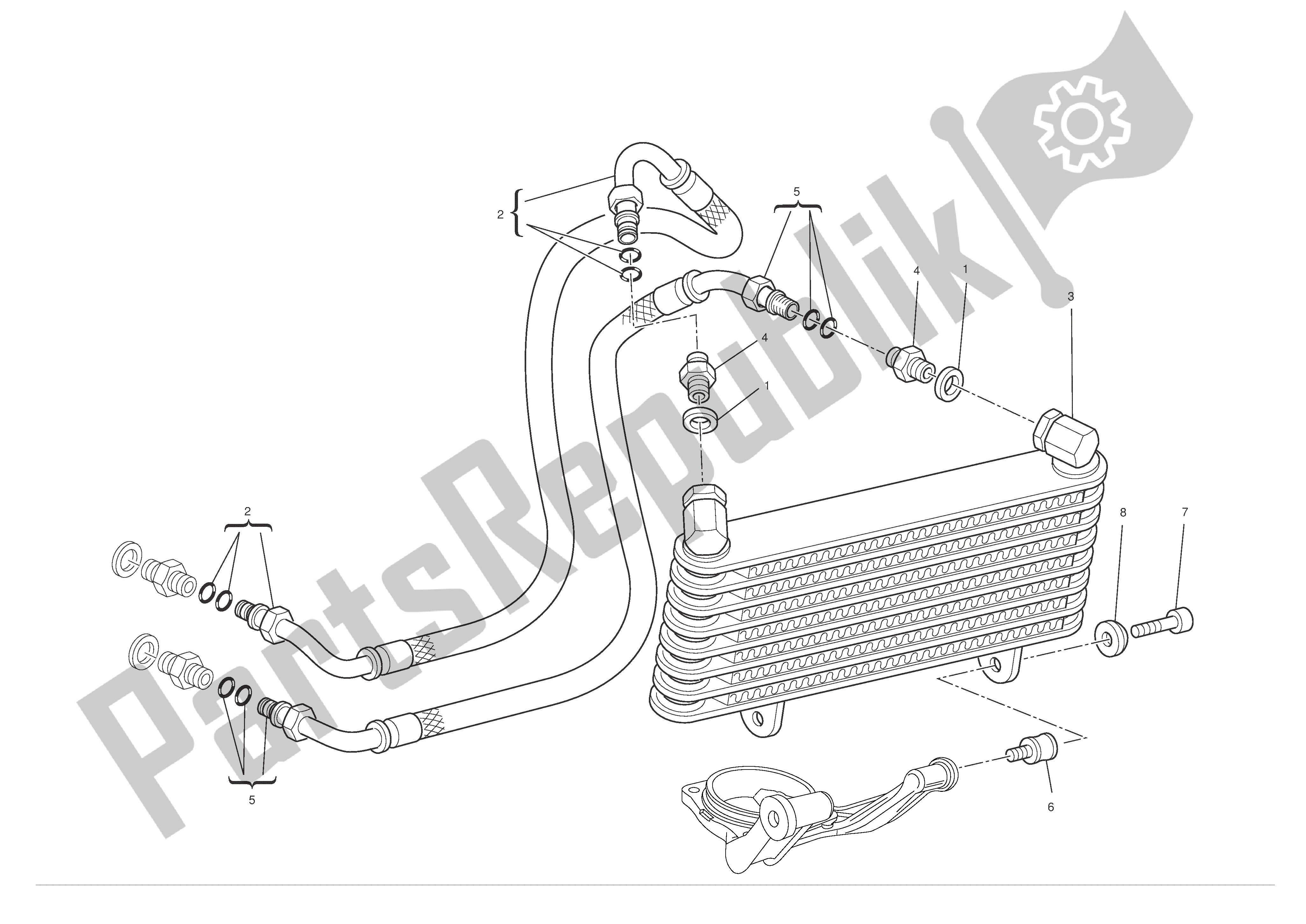 Todas las partes para Enfriador De Aceite de Ducati Hypermotard EVO 1100 2011