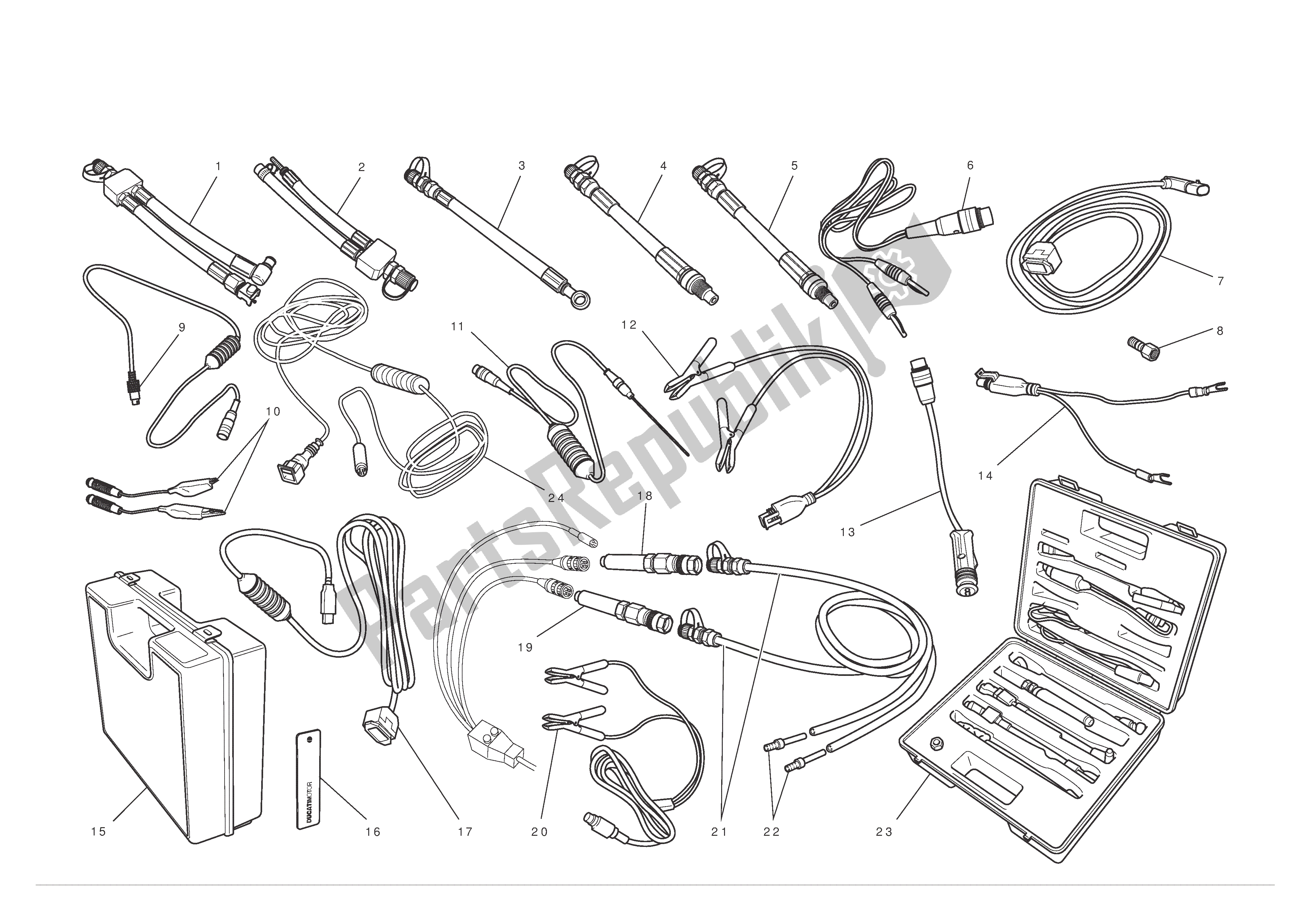 Todas las partes para Taller De Herramientas De Servicio de Ducati Hypermotard EVO 1100 2011