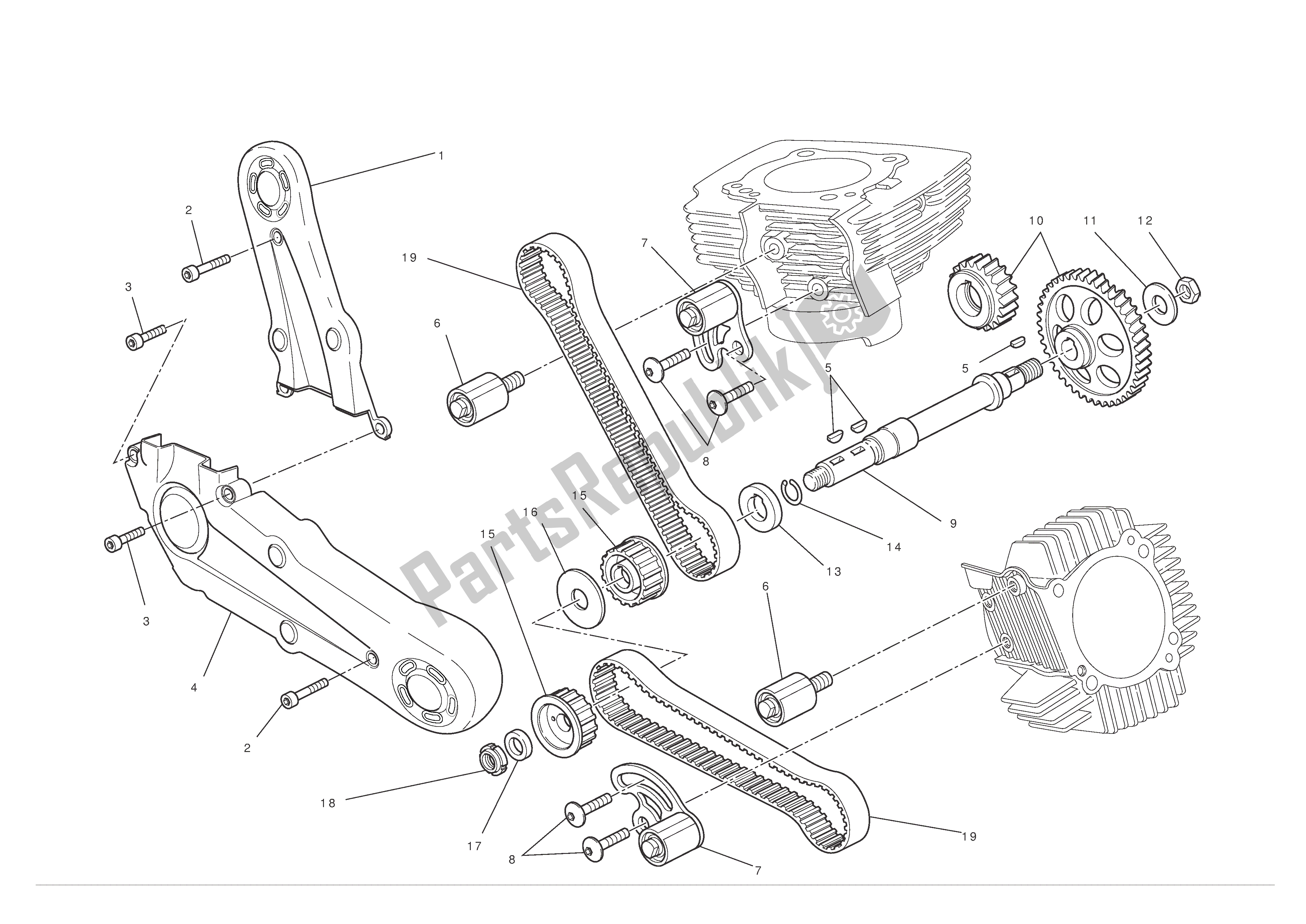 Todas las partes para Sistema De Cronometraje de Ducati Hypermotard EVO 1100 2011