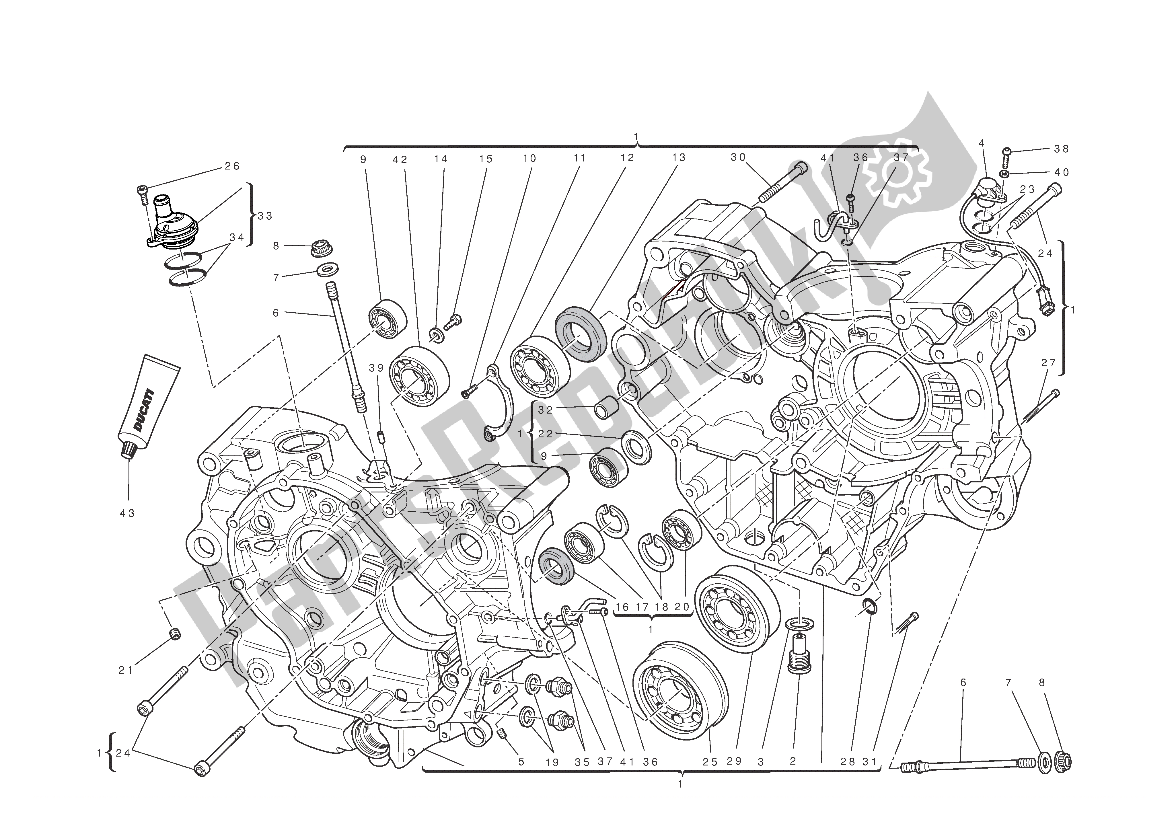 Toutes les pièces pour le Demi-carter du Ducati Hypermotard EVO 1100 2011