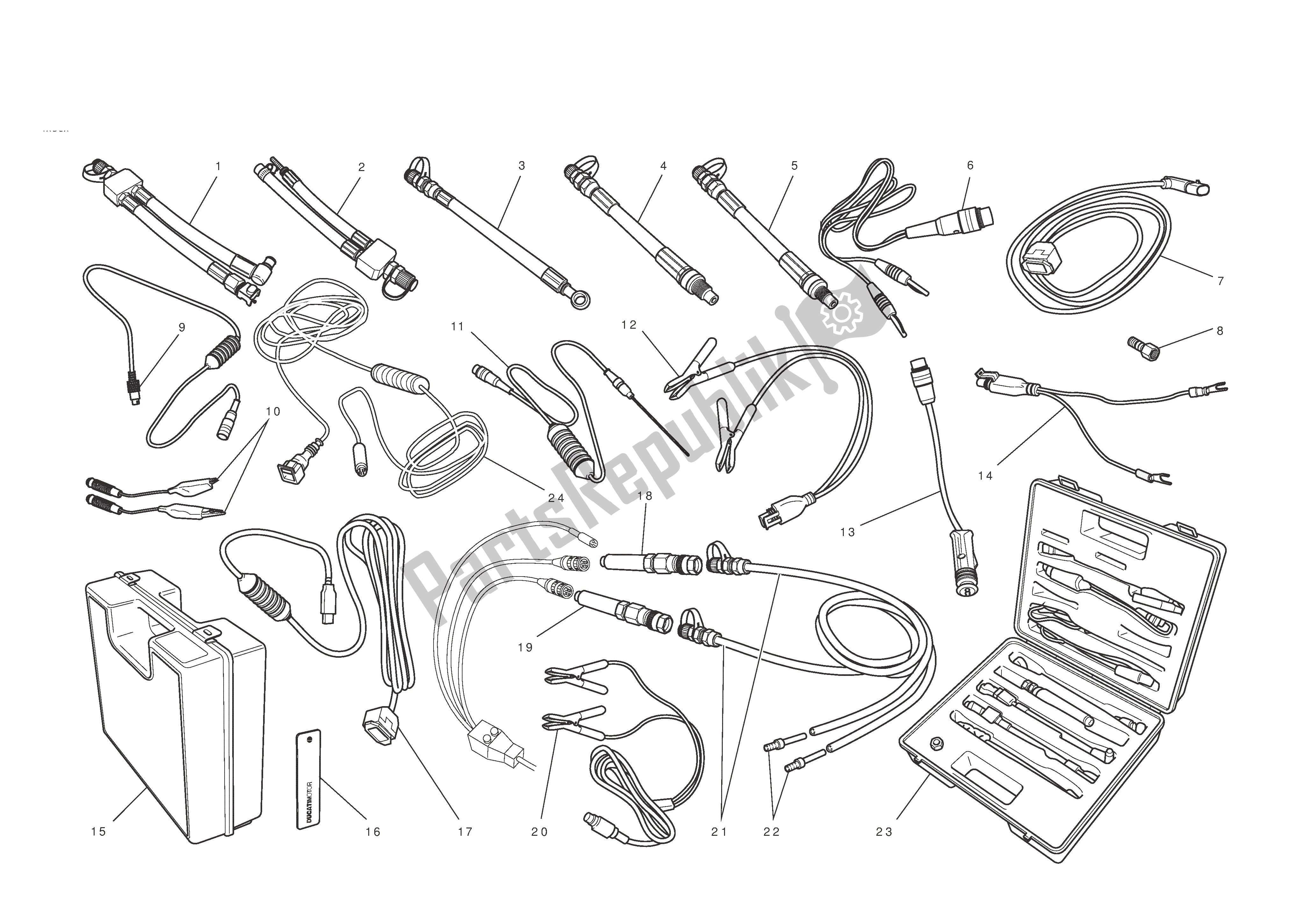 Tutte le parti per il Strumenti Di Servizio Di Officina del Ducati Hypermotard EVO SP 1100 2010