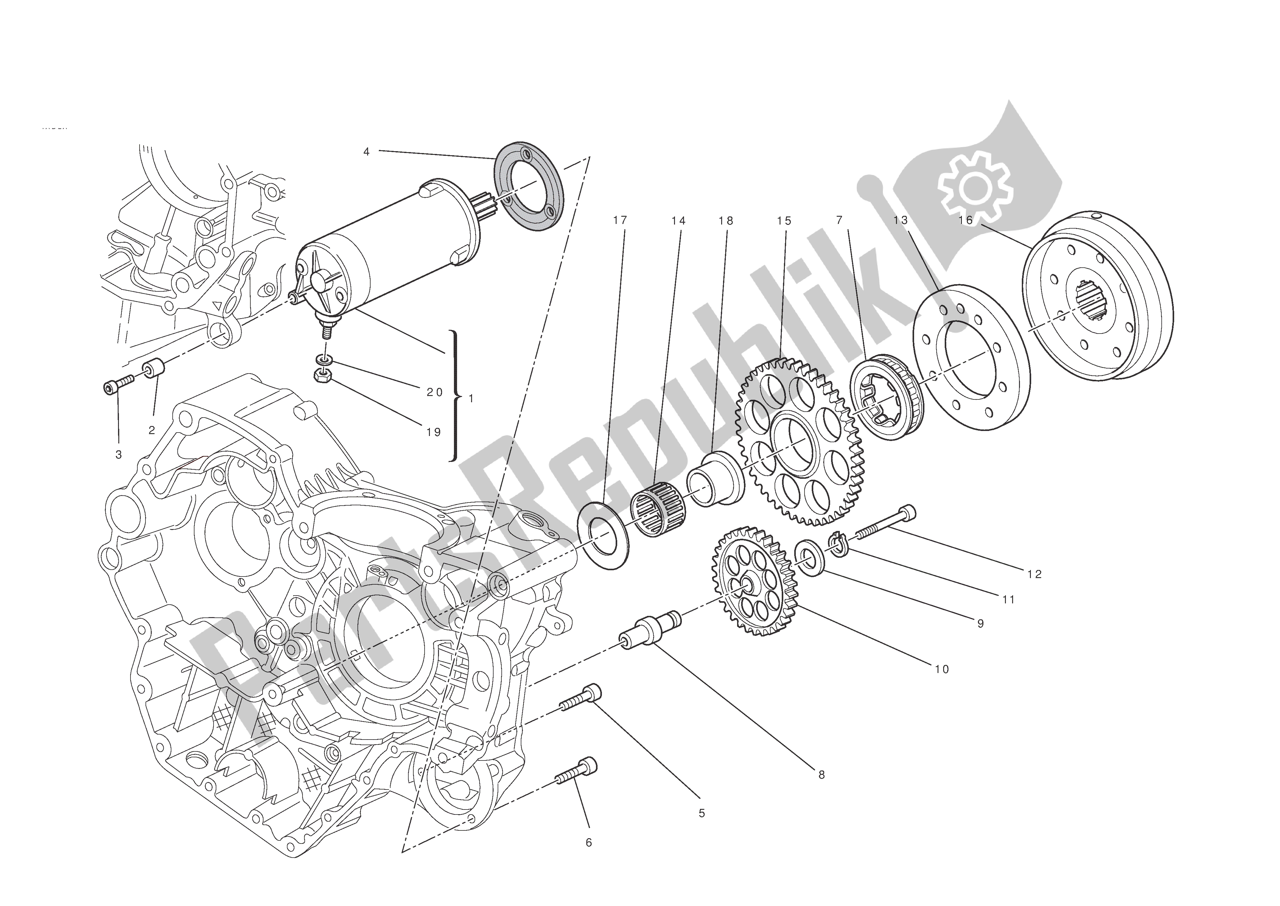 Wszystkie części do Rozruch Elektryczny I Zap? On Ducati Hypermotard EVO SP 1100 2010