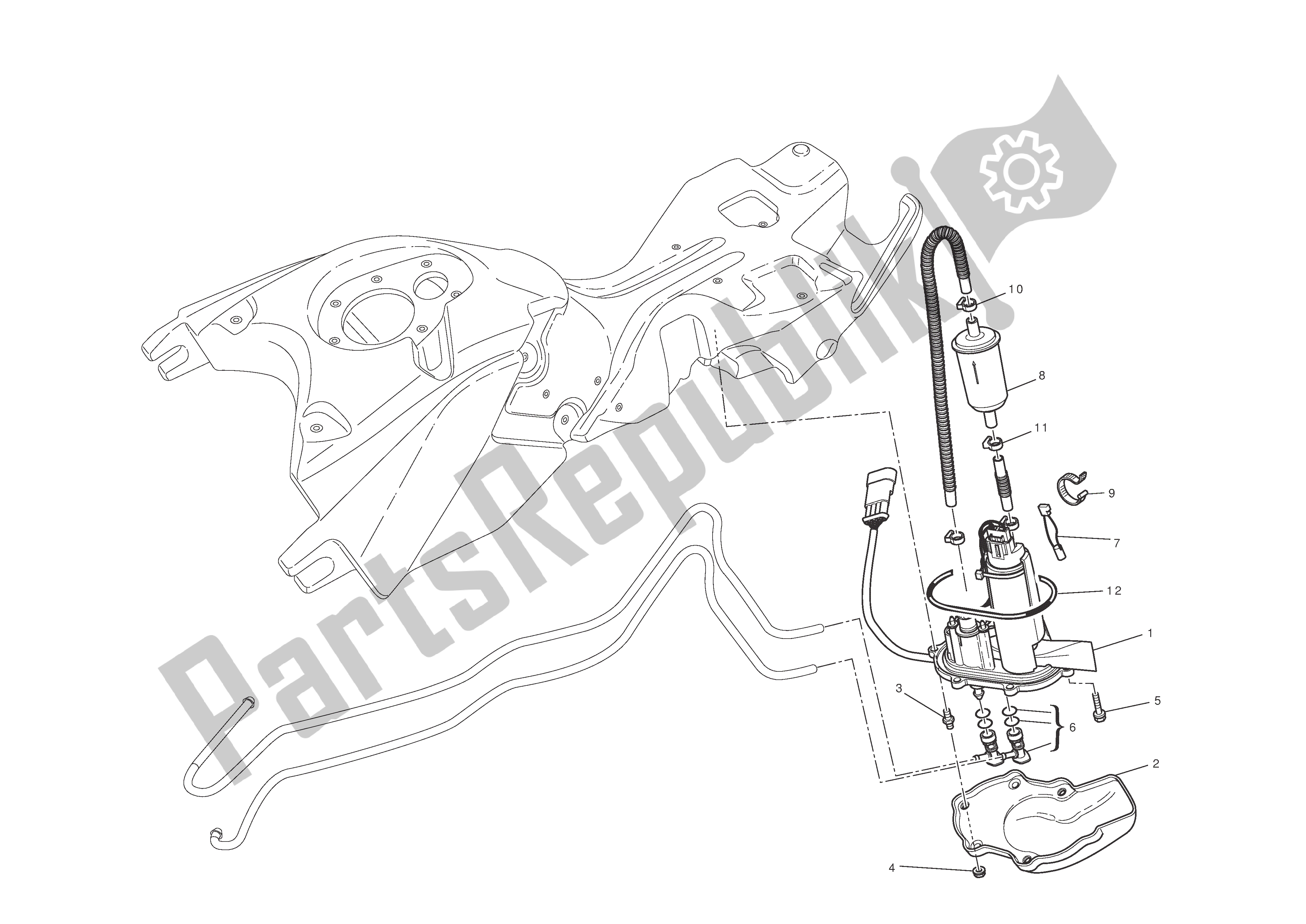 Todas las partes para Sistema De Combustible de Ducati Hypermotard EVO SP 1100 2011