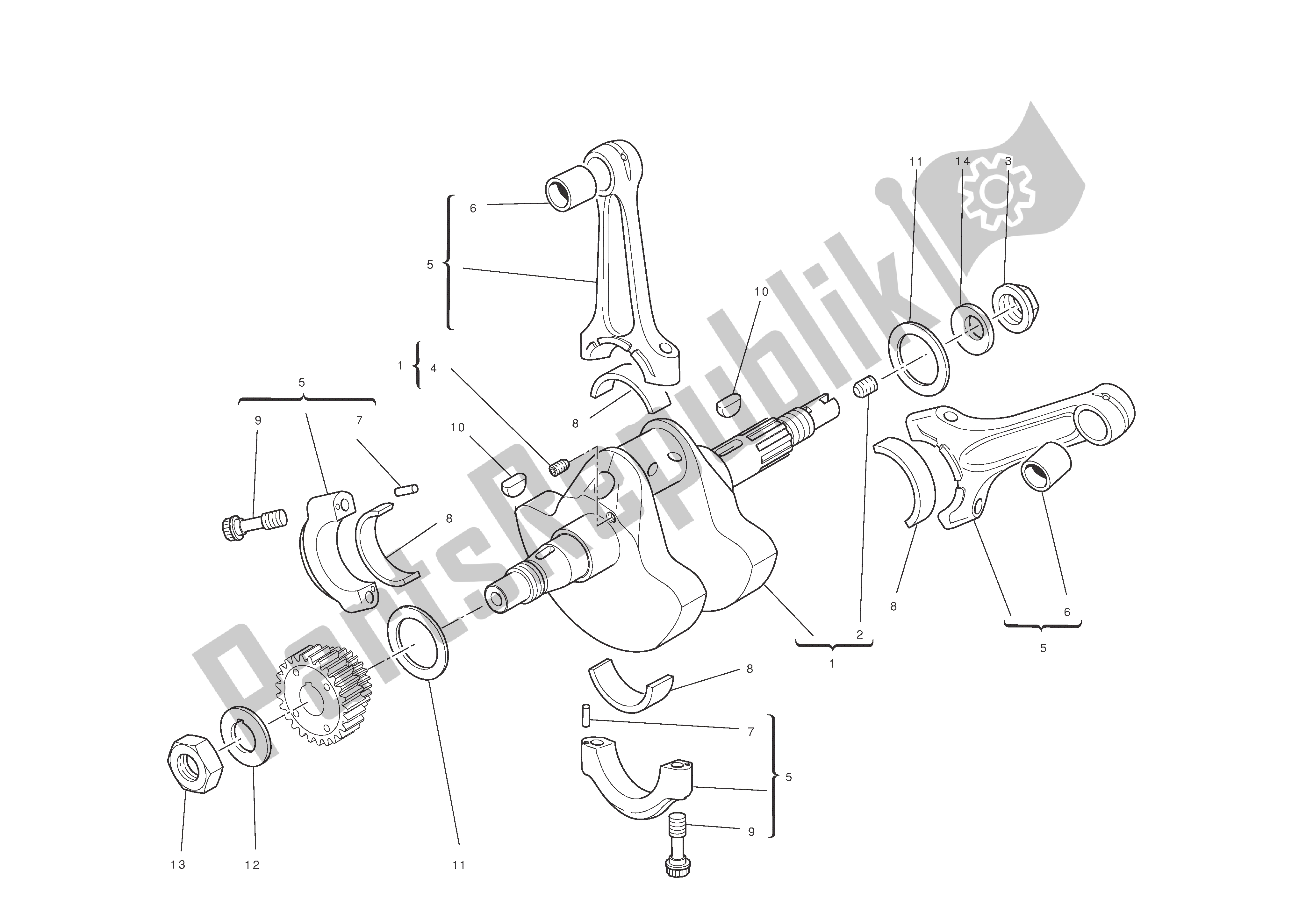 Todas las partes para Bielas de Ducati Hypermotard EVO SP 1100 2011