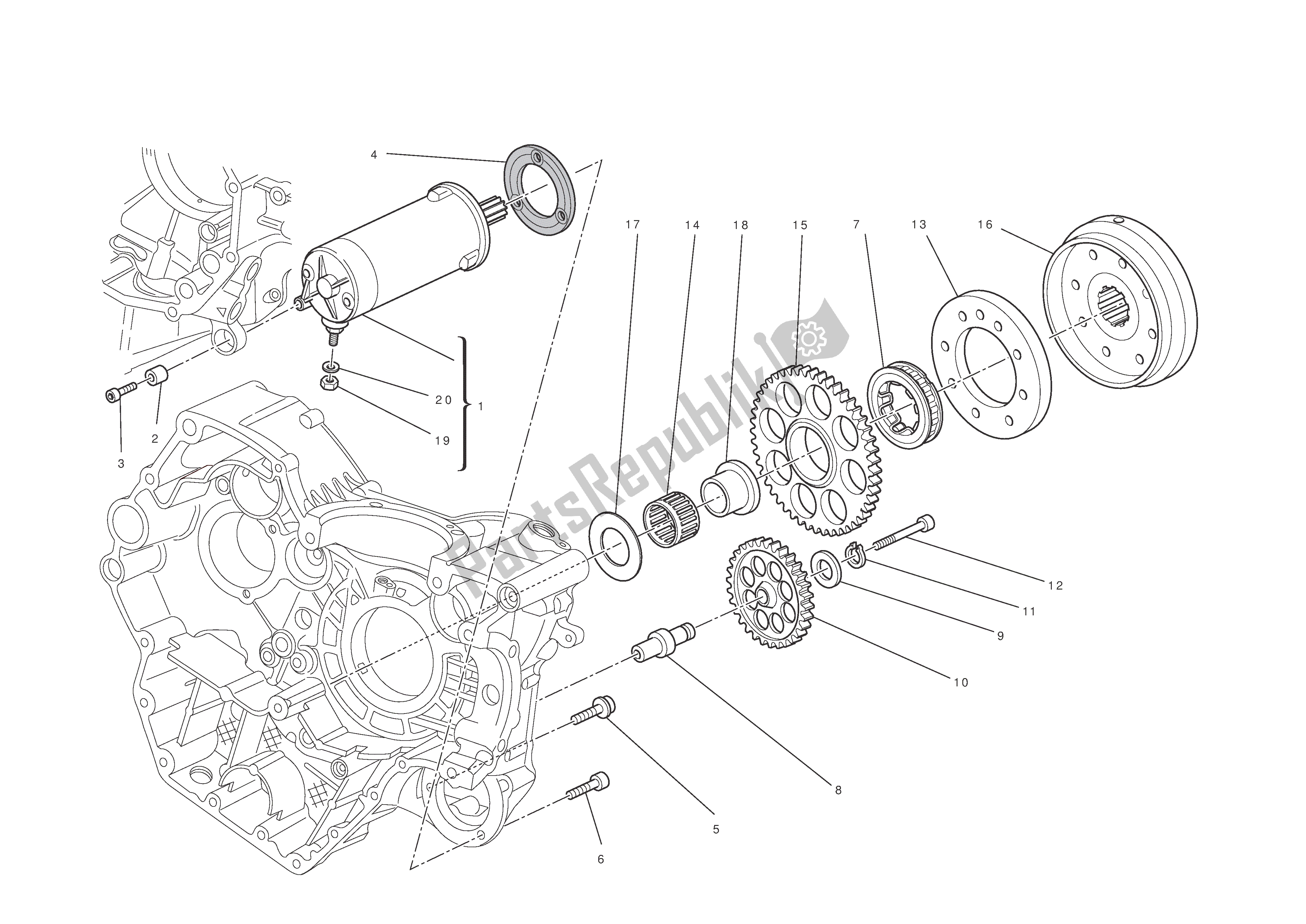 Tutte le parti per il Avviamento E Accensione Elettrici del Ducati Hypermotard EVO SP 1100 2011