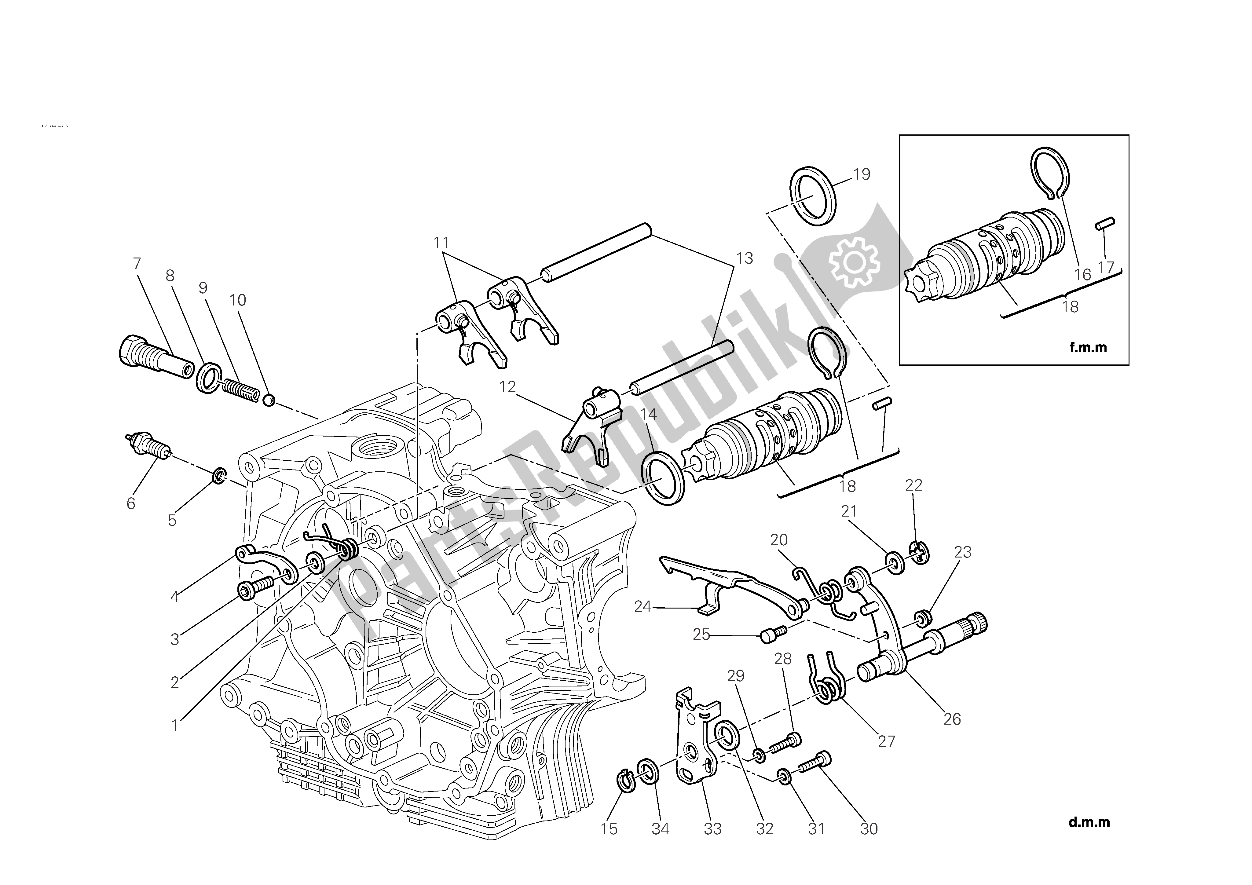 Todas las partes para Control De Cambio De Marchas de Ducati Hypermotard S 1100 2008