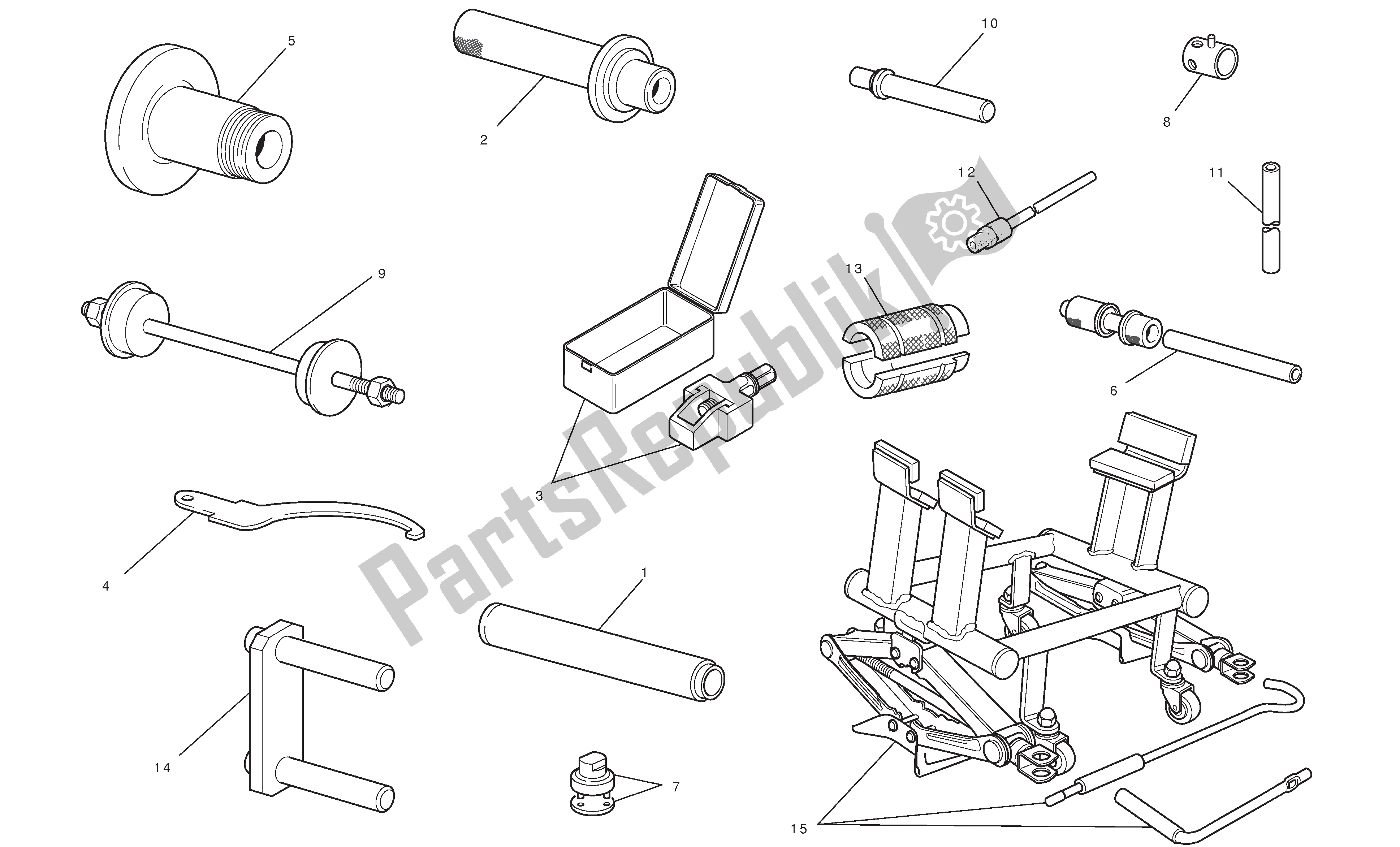 Tutte le parti per il Strumenti Di Servizio Di Officina del Ducati Hypermotard 796 2010