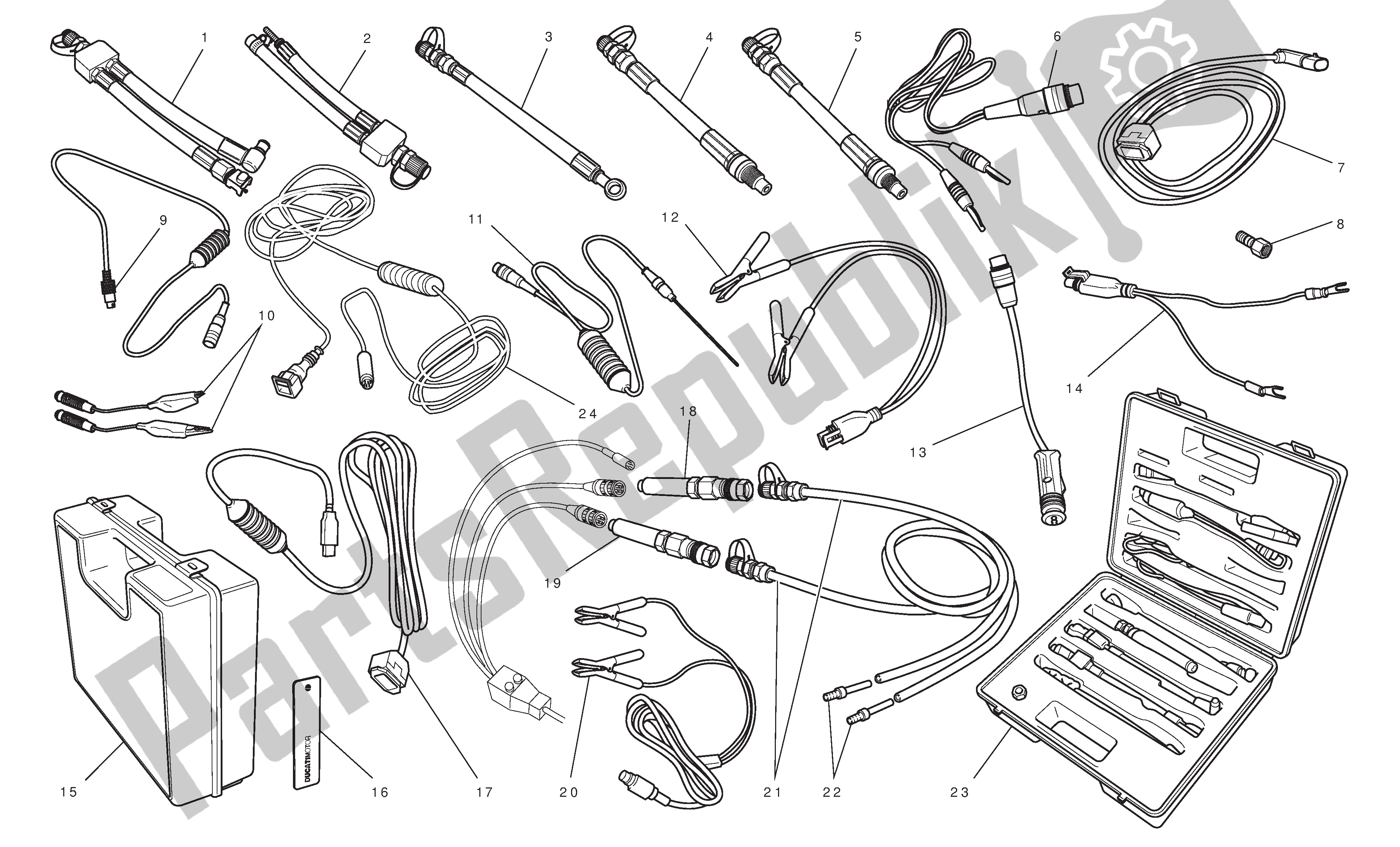 Todas las partes para Taller De Herramientas De Servicio de Ducati Hypermotard 796 2010