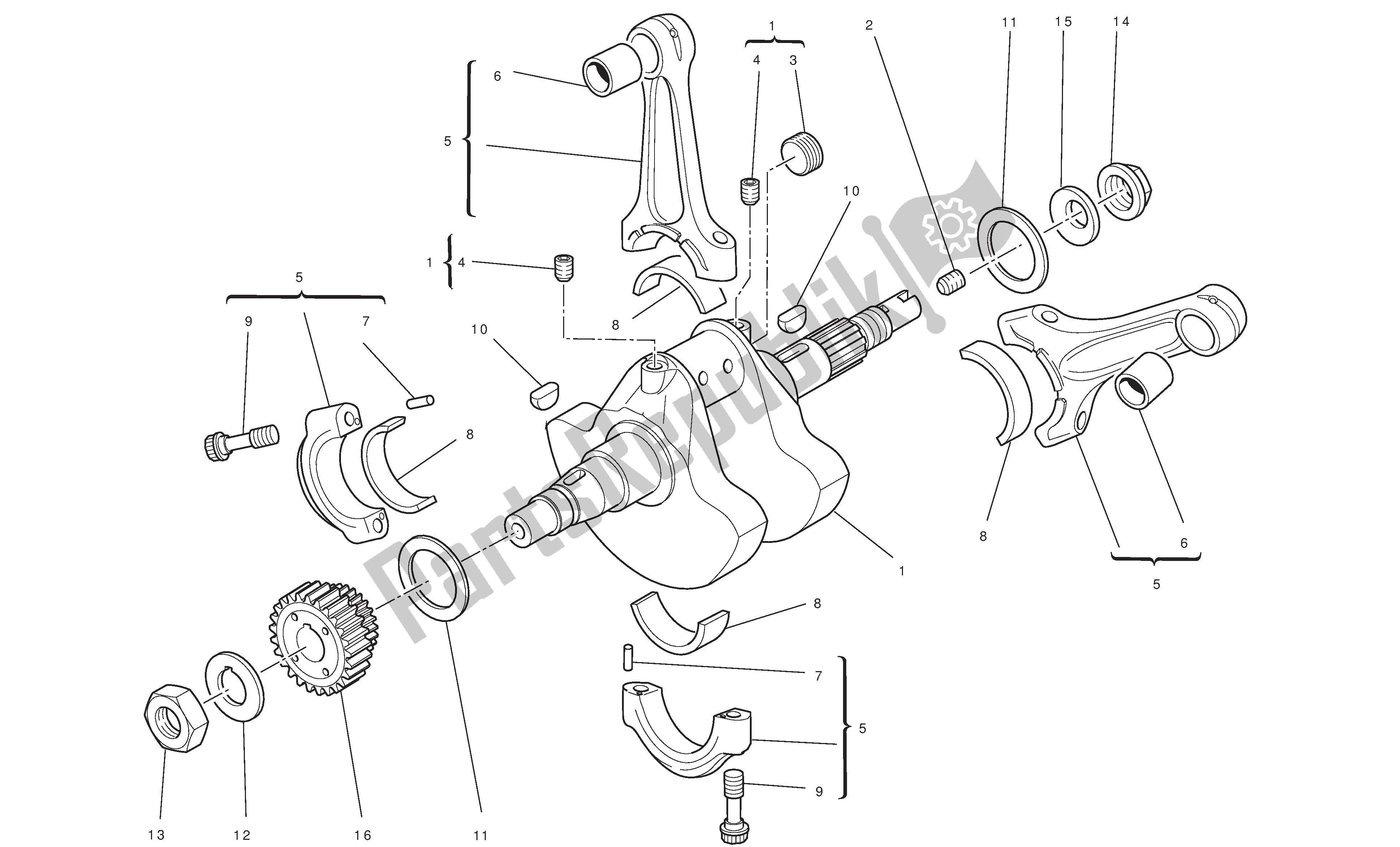 Tutte le parti per il Bielle del Ducati Hypermotard 796 2010