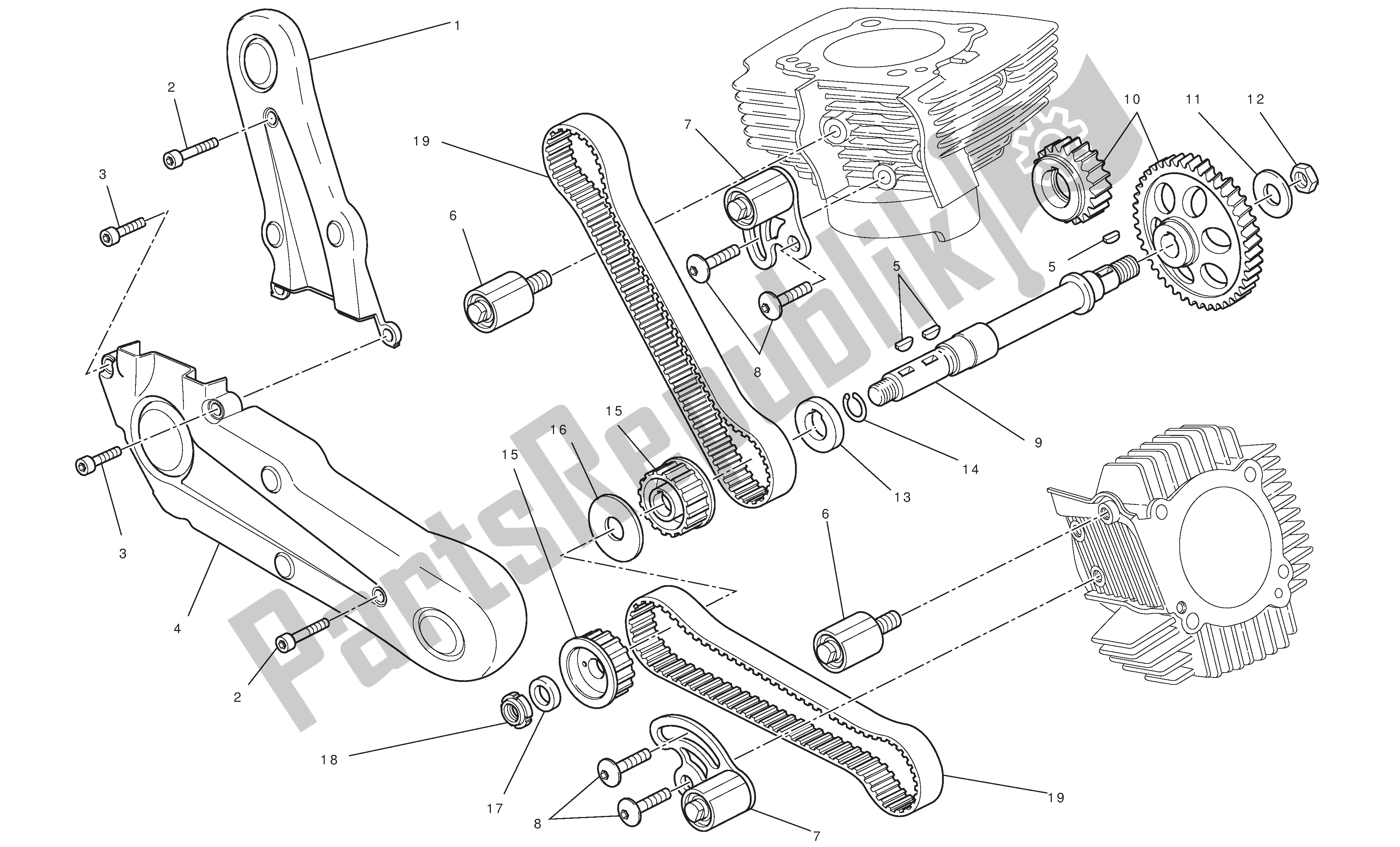 Tutte le parti per il Sistema Di Cronometraggio del Ducati Hypermotard 796 2010