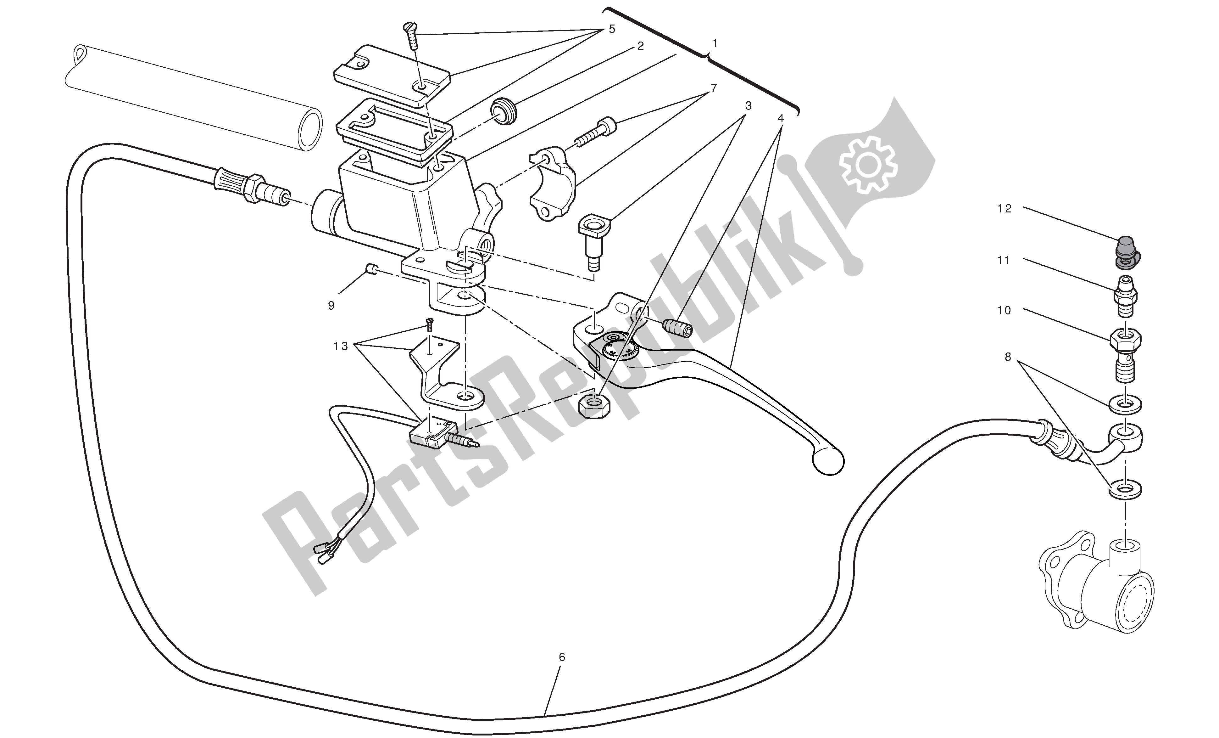 Tutte le parti per il Controllo Della Frizione del Ducati Hypermotard 796 2010