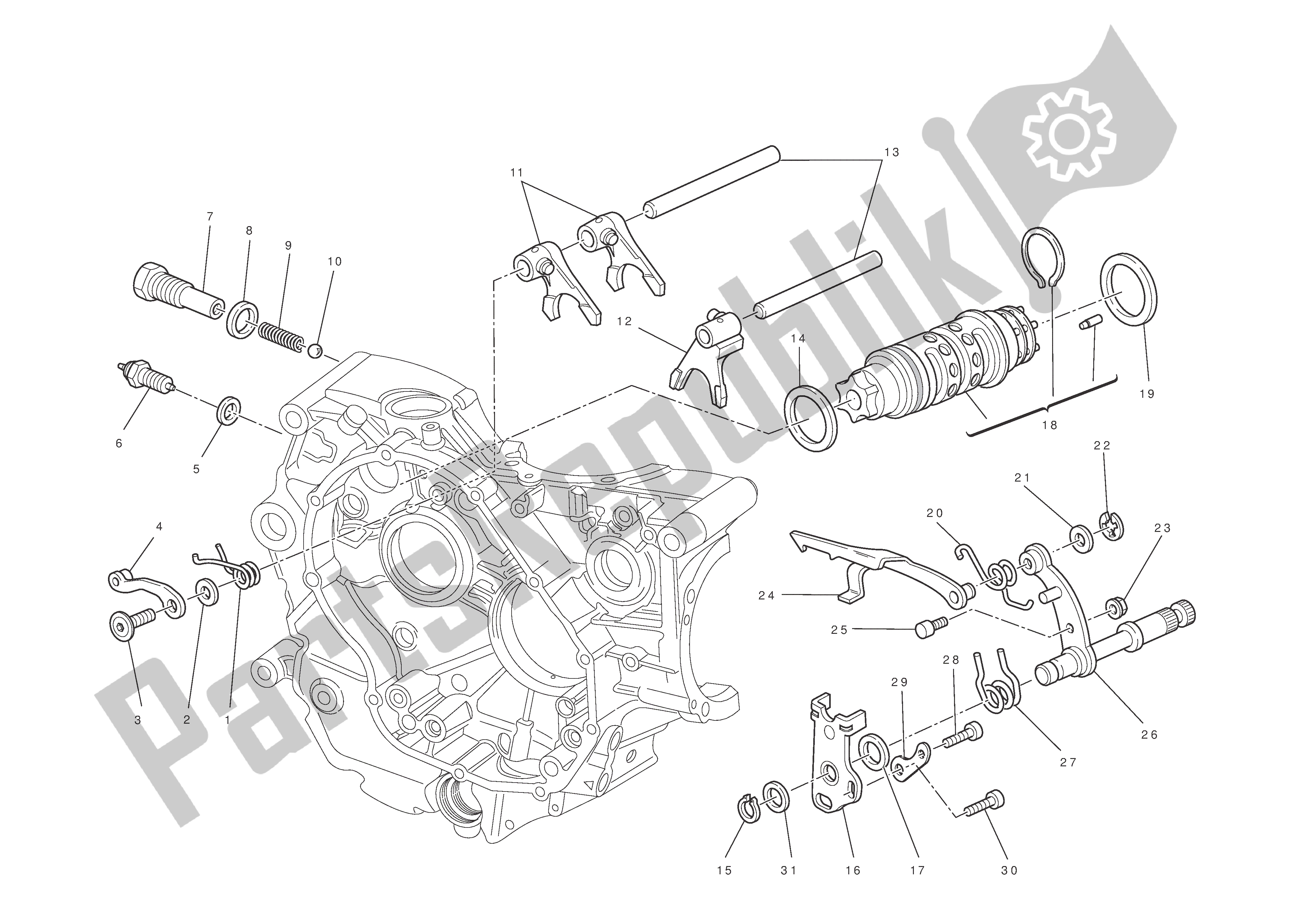 Todas las partes para Control De Cambio De Marchas de Ducati Hypermotard 796 2011