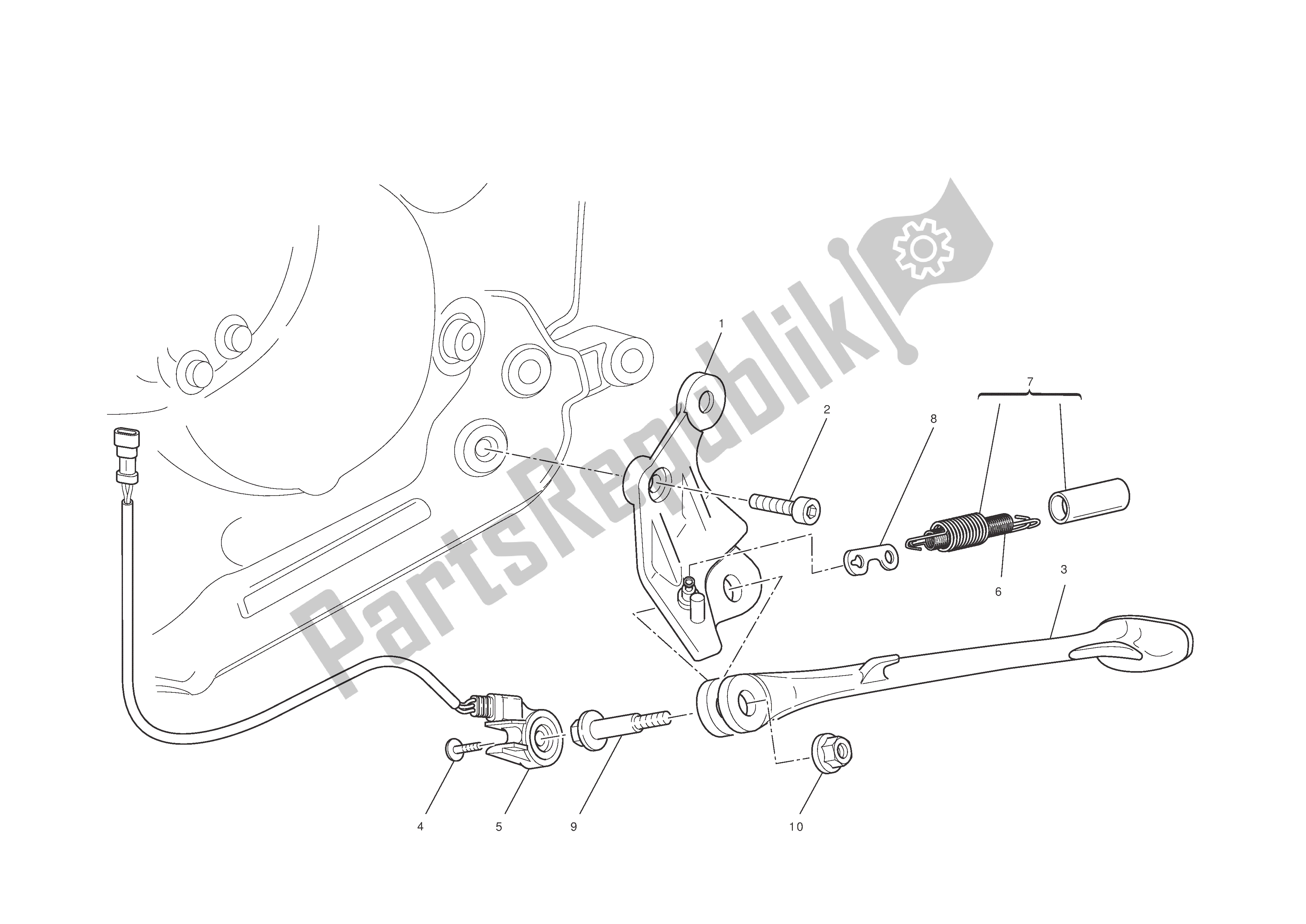 Todas las partes para Stands de Ducati Hypermotard 796 2011