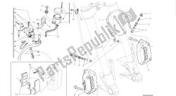 dessin 024 - système de freinage avant [mod: hym-sp; xst: aus, eur, fra, jap, twn] cadre de groupe