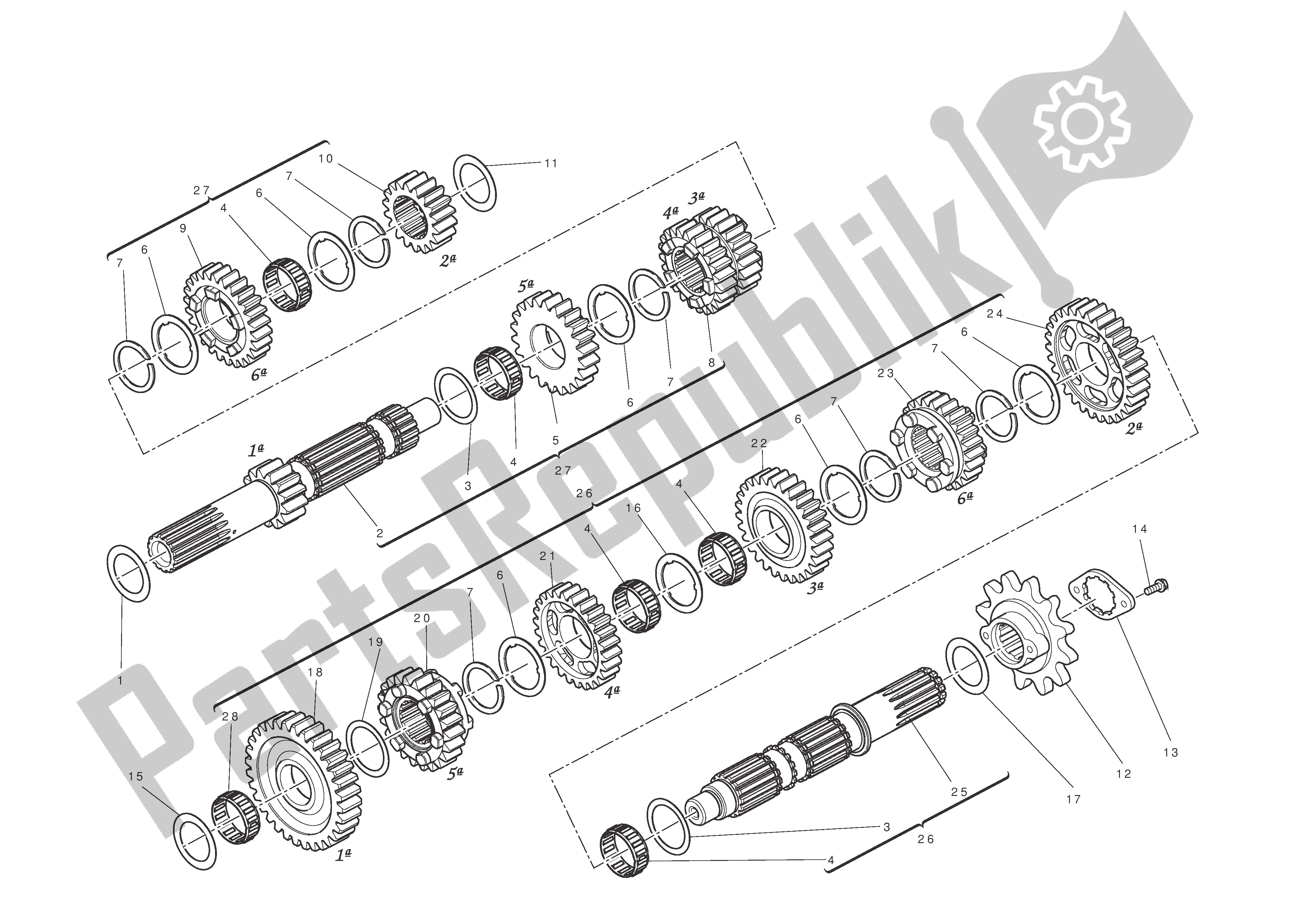 Todas las partes para Caja De Cambios de Ducati Hypermotard 796 2010