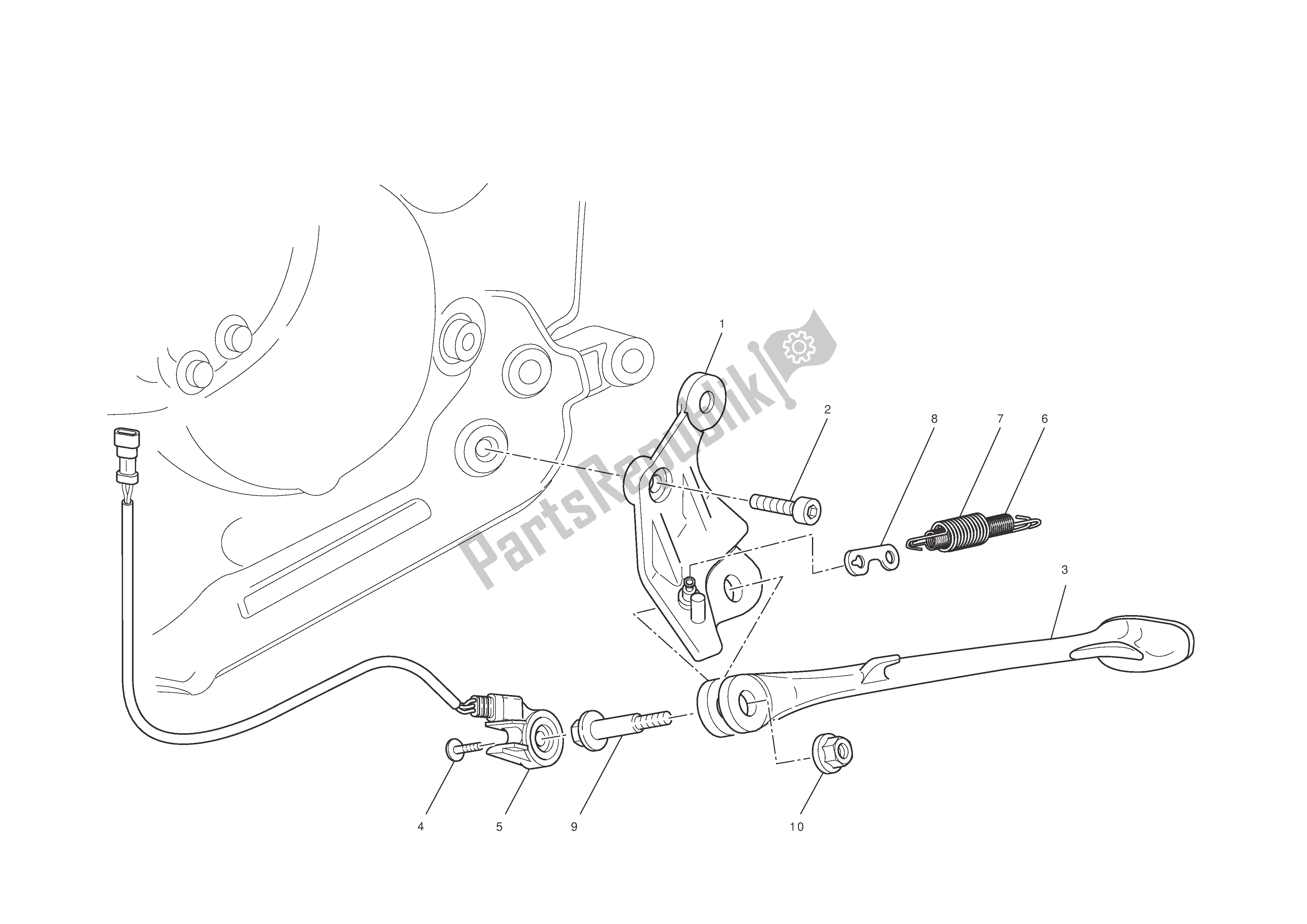 Todas las partes para Stands de Ducati Hypermotard 796 2010