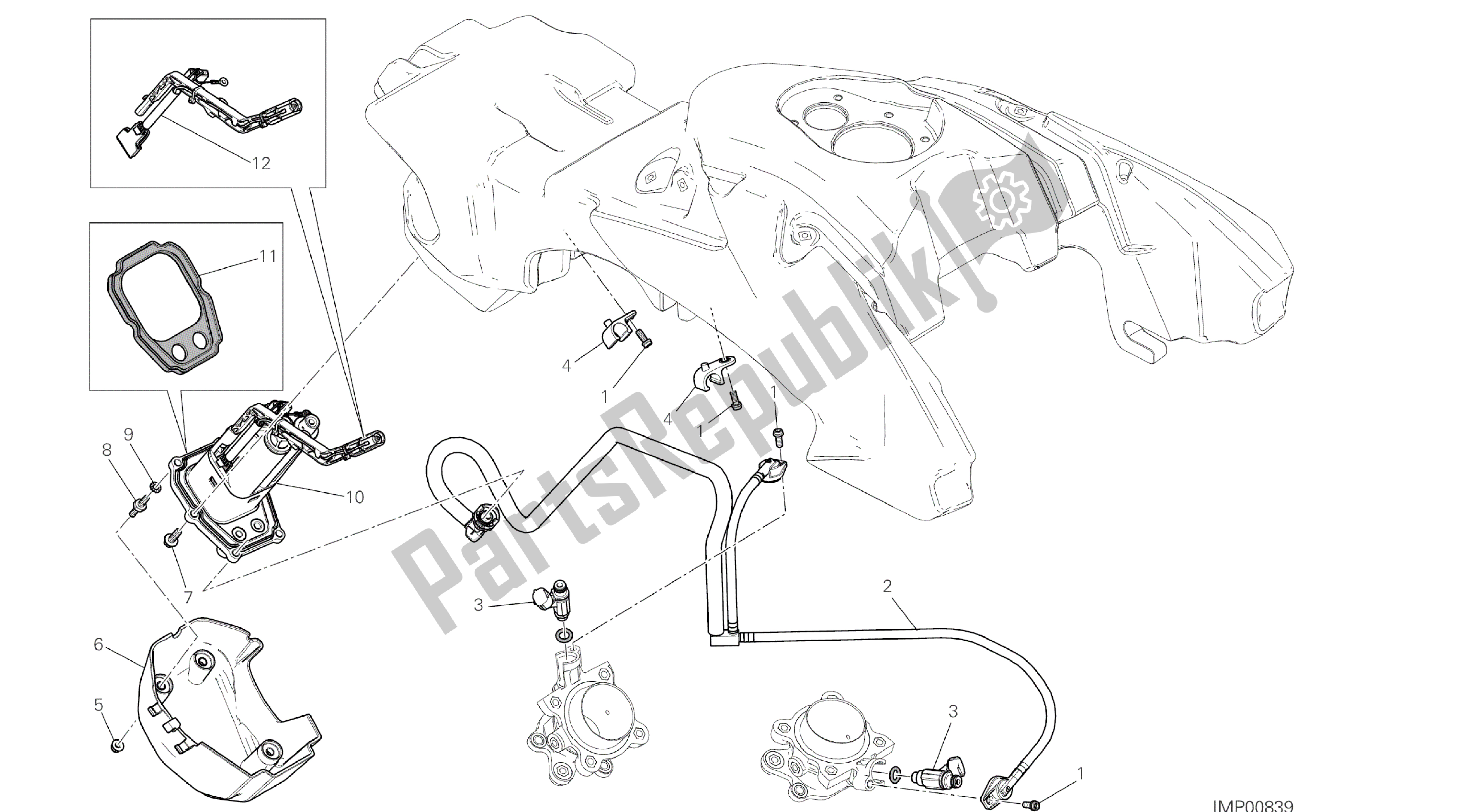 Todas las partes para Dibujo 32a - Sistema De Combustible [mod: Hyp Str; Xst: Aus, Chn, Eur, Fra, Jap, Tha, Twn] Marco De Grupo de Ducati Hypermotard 821 2014