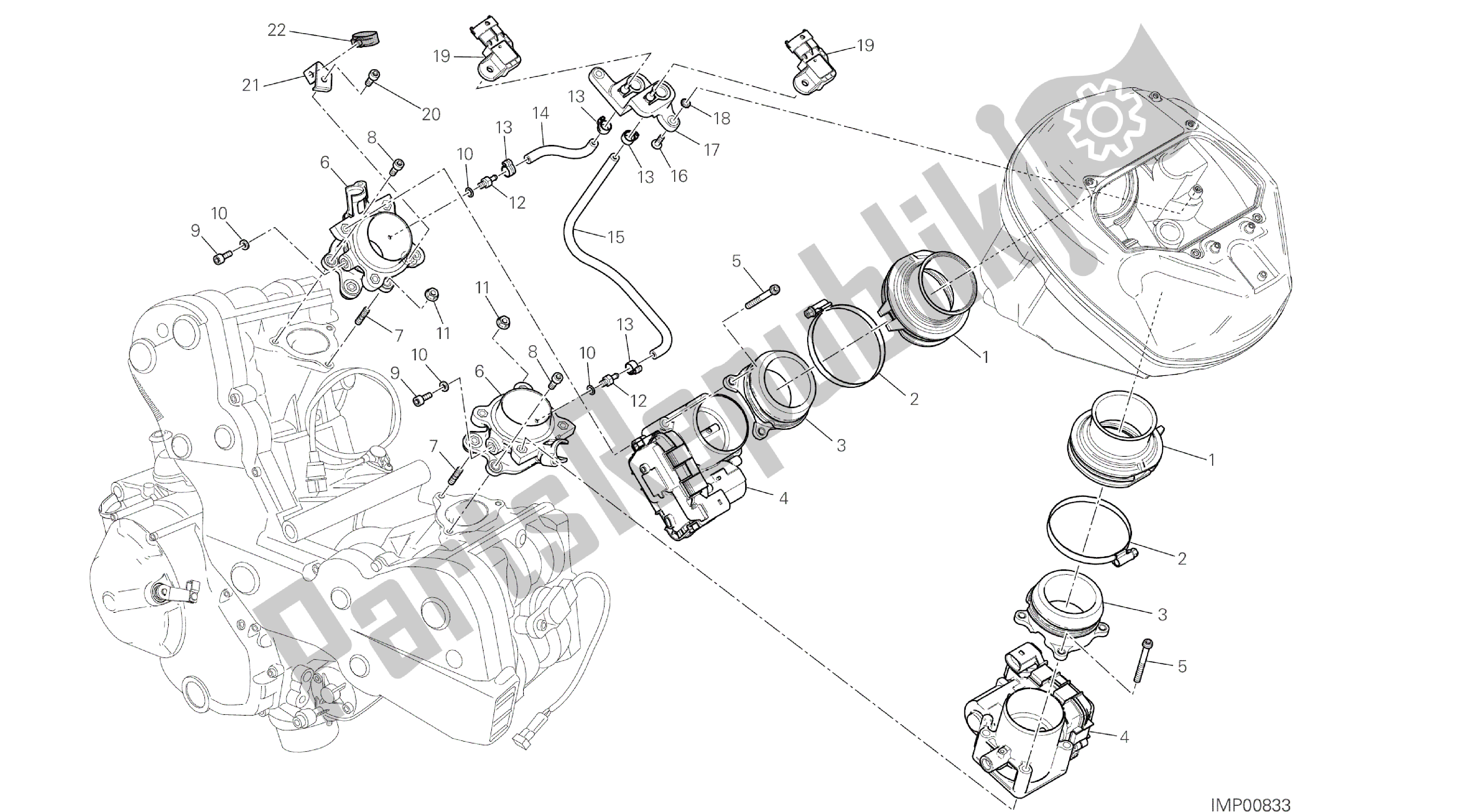 Todas las partes para Dibujo 016 - Cuerpo Del Acelerador [mod: Hyp Str; Xst: Aus, Eur, Fra, Jap] Marco De Grupo de Ducati Hypermotard 821 2014