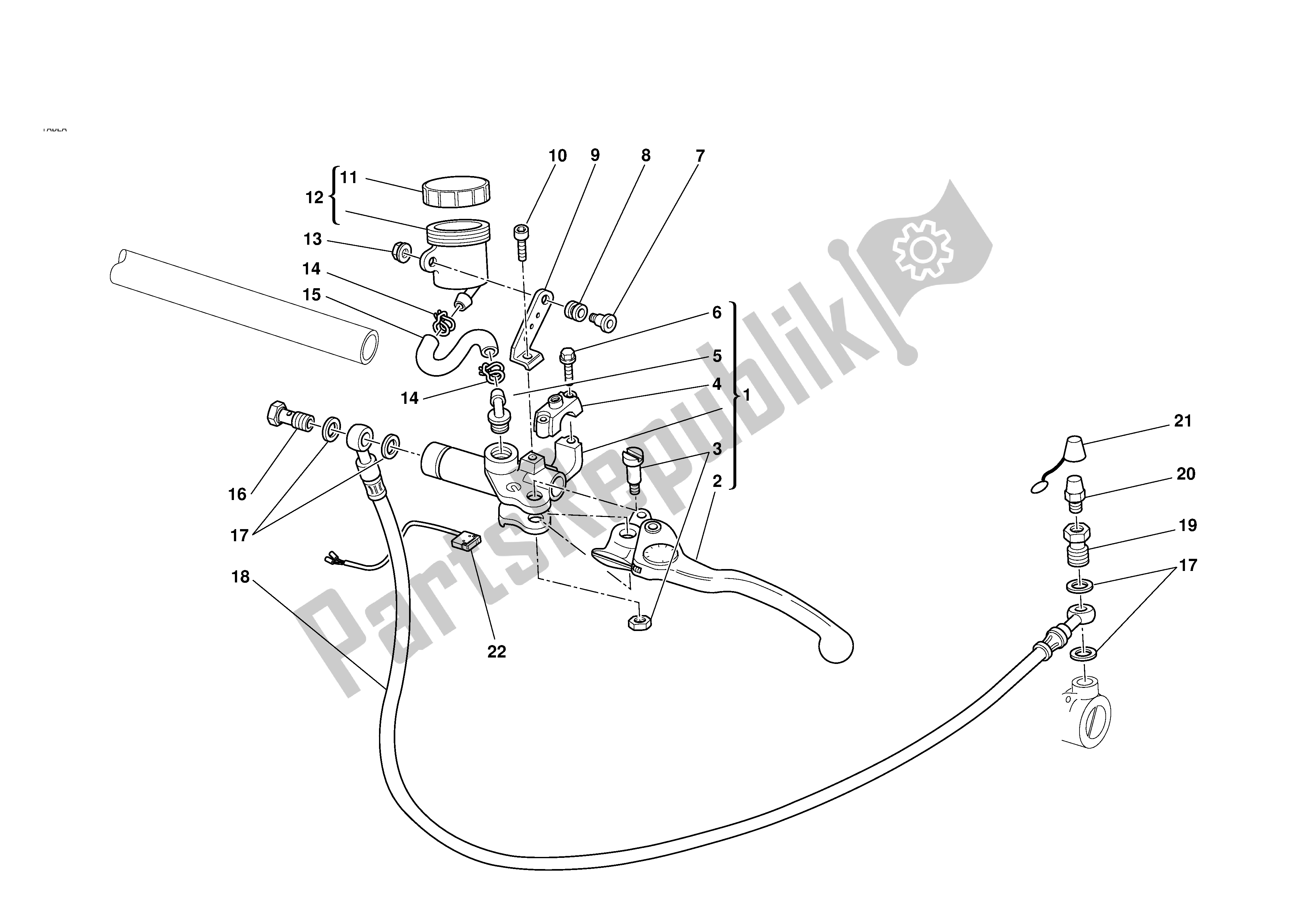 Tutte le parti per il Controllo Della Frizione del Ducati Monster 1000 2004