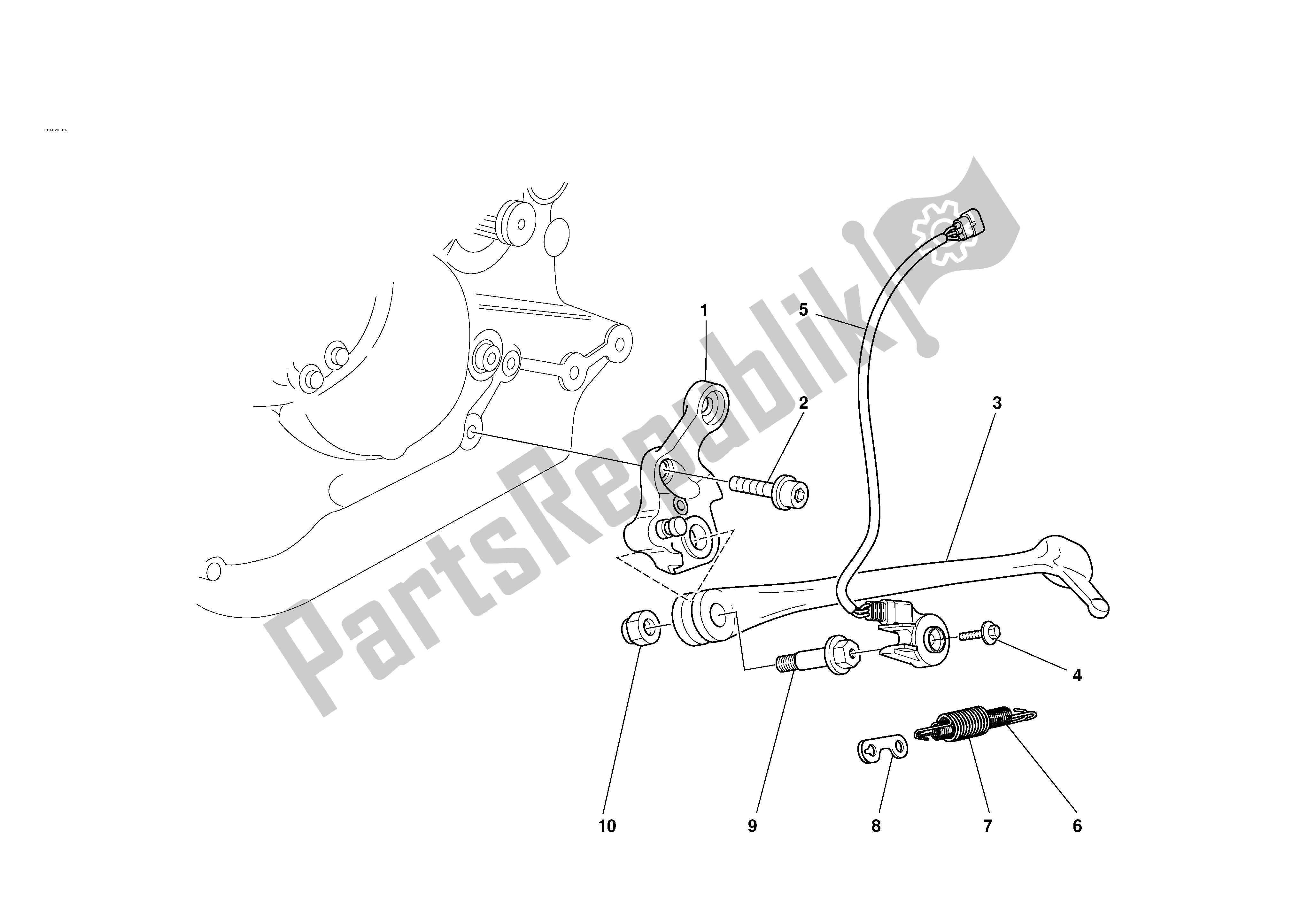 Tutte le parti per il Stand del Ducati Monster 1000 2004