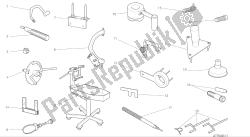 dibujo 001 - herramientas de servicio de taller, herramientas de grupo motor [mod: m 1200]