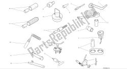 desenho 01a - ferramentas de serviço de oficina, motor [mod: m 1200] ferramentas de grupo