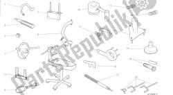 dibujo 001 - herramientas de servicio de taller, herramientas de grupo motor [mod: m 1200s]