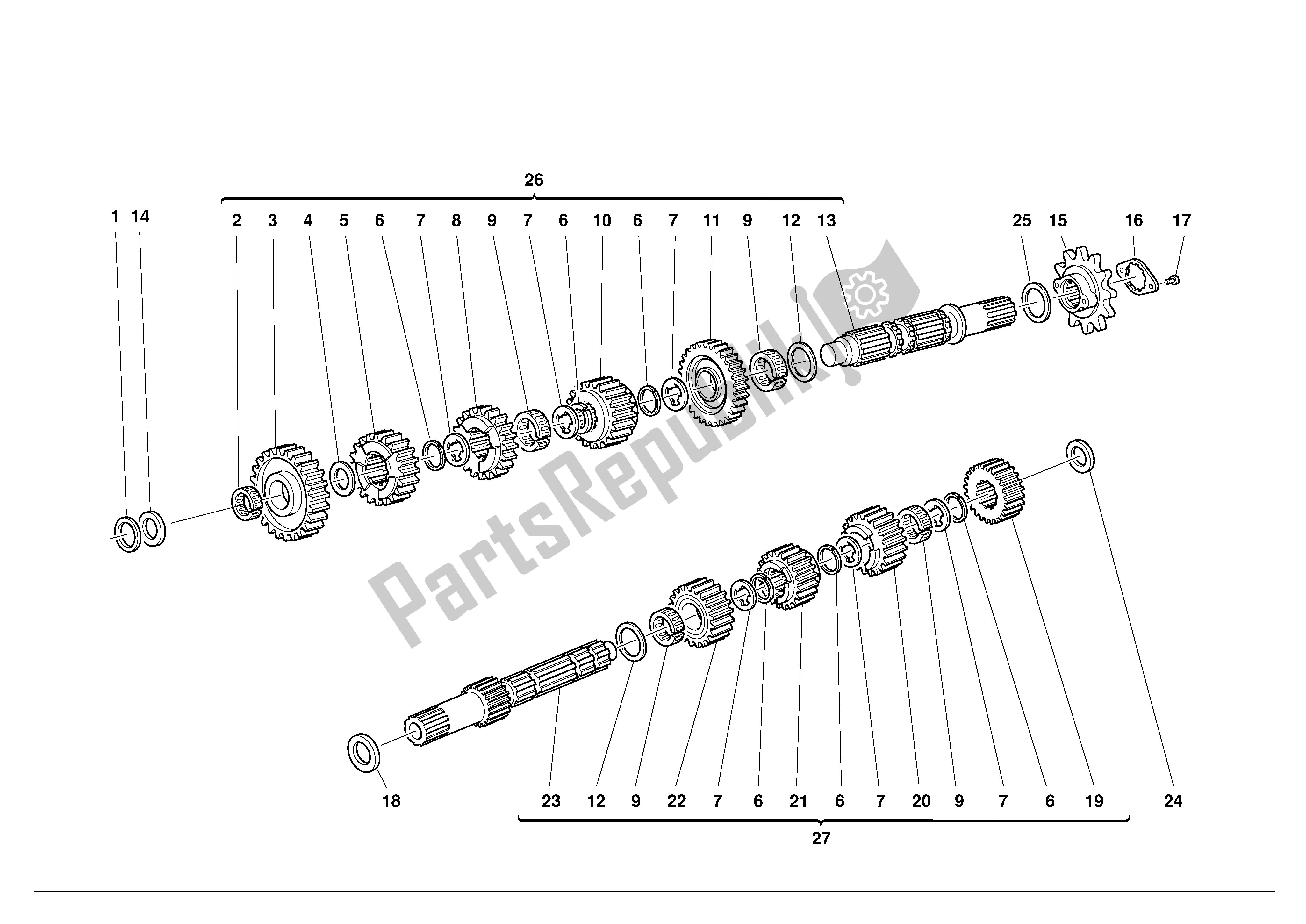 Todas las partes para Caja De Cambios de Ducati Monster 600 2001