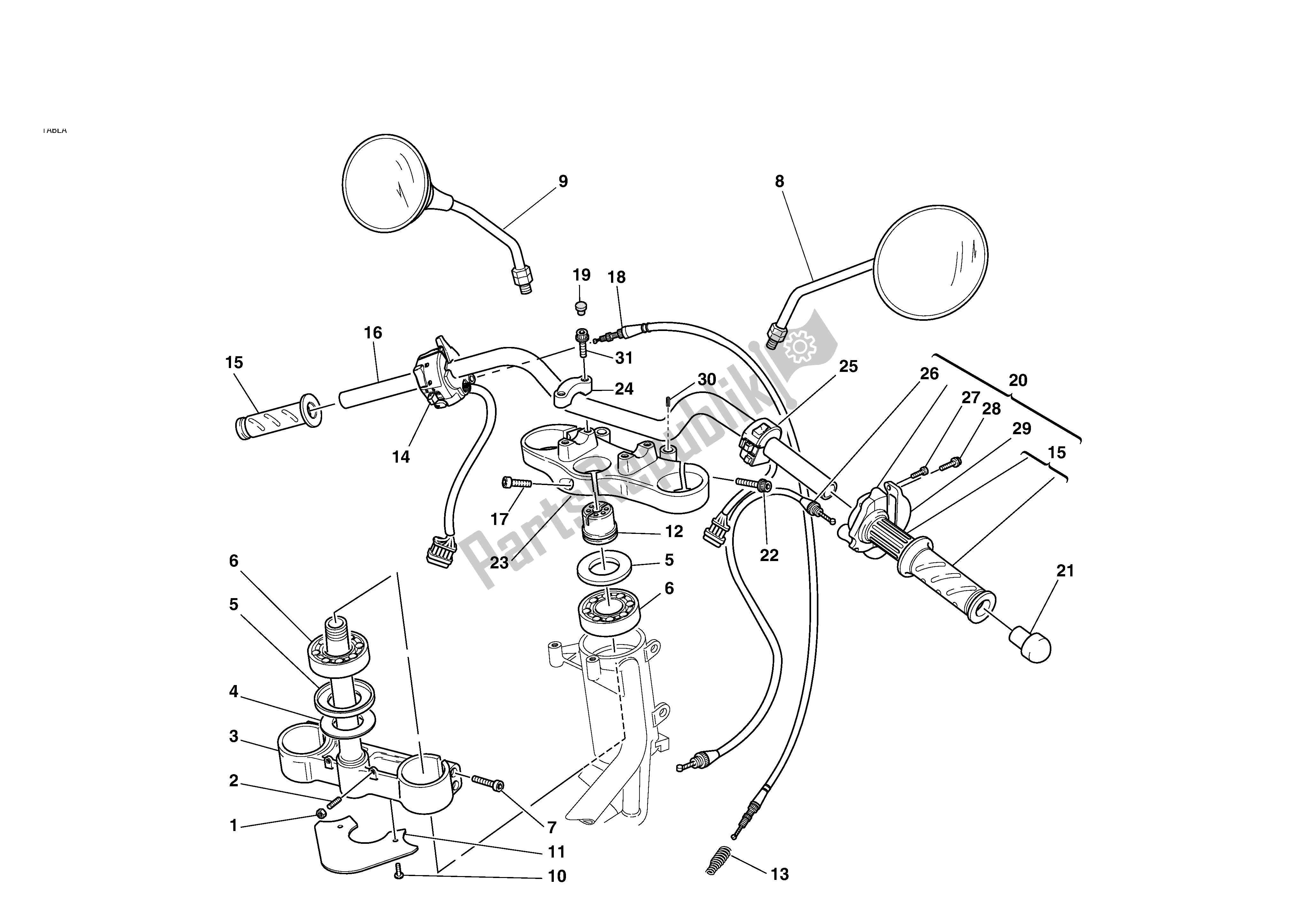 Todas las partes para Manillar Y Controles de Ducati Monster S 620 2003