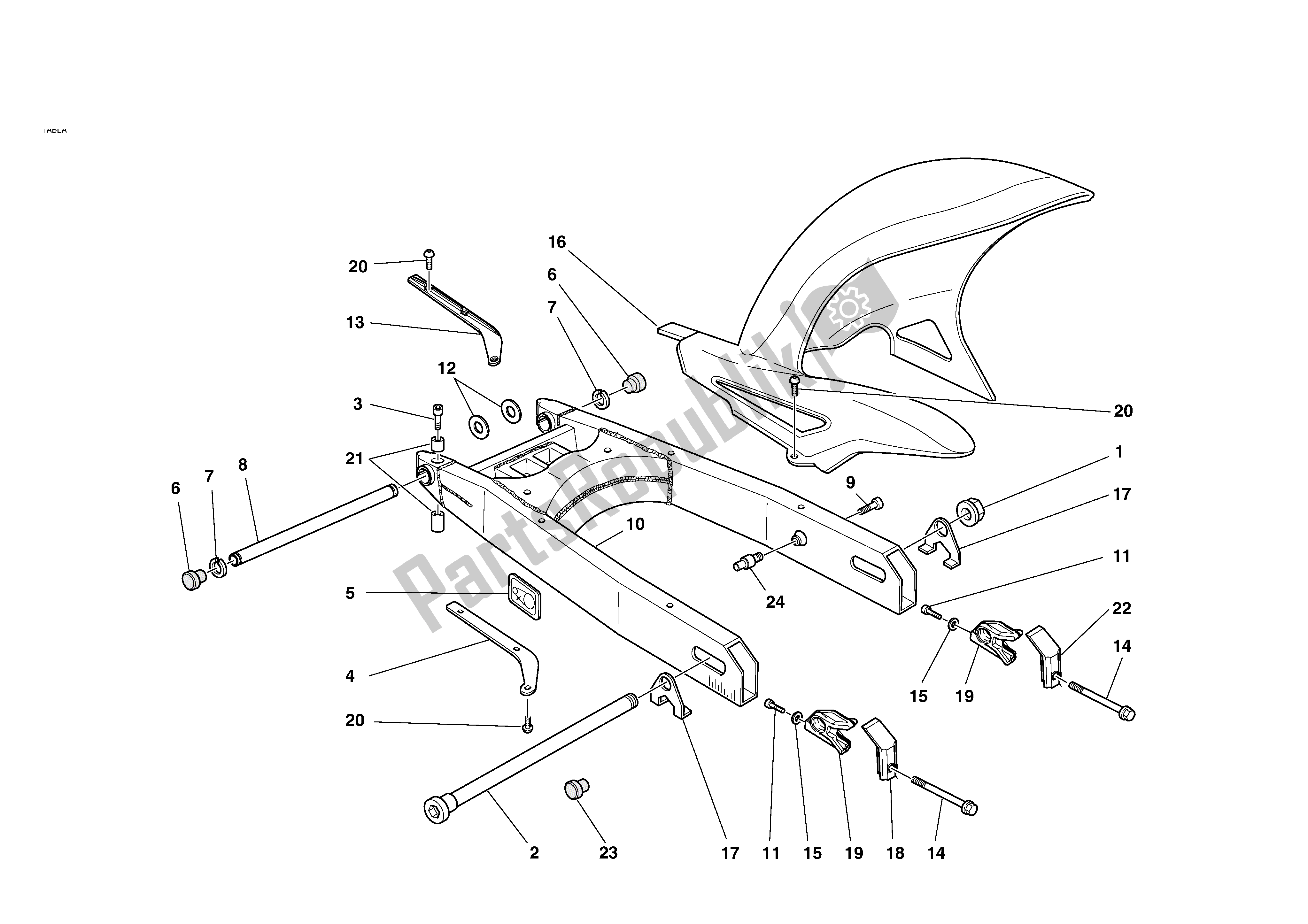 Todas las partes para Basculante Y Cadena de Ducati Monster S 620 2003