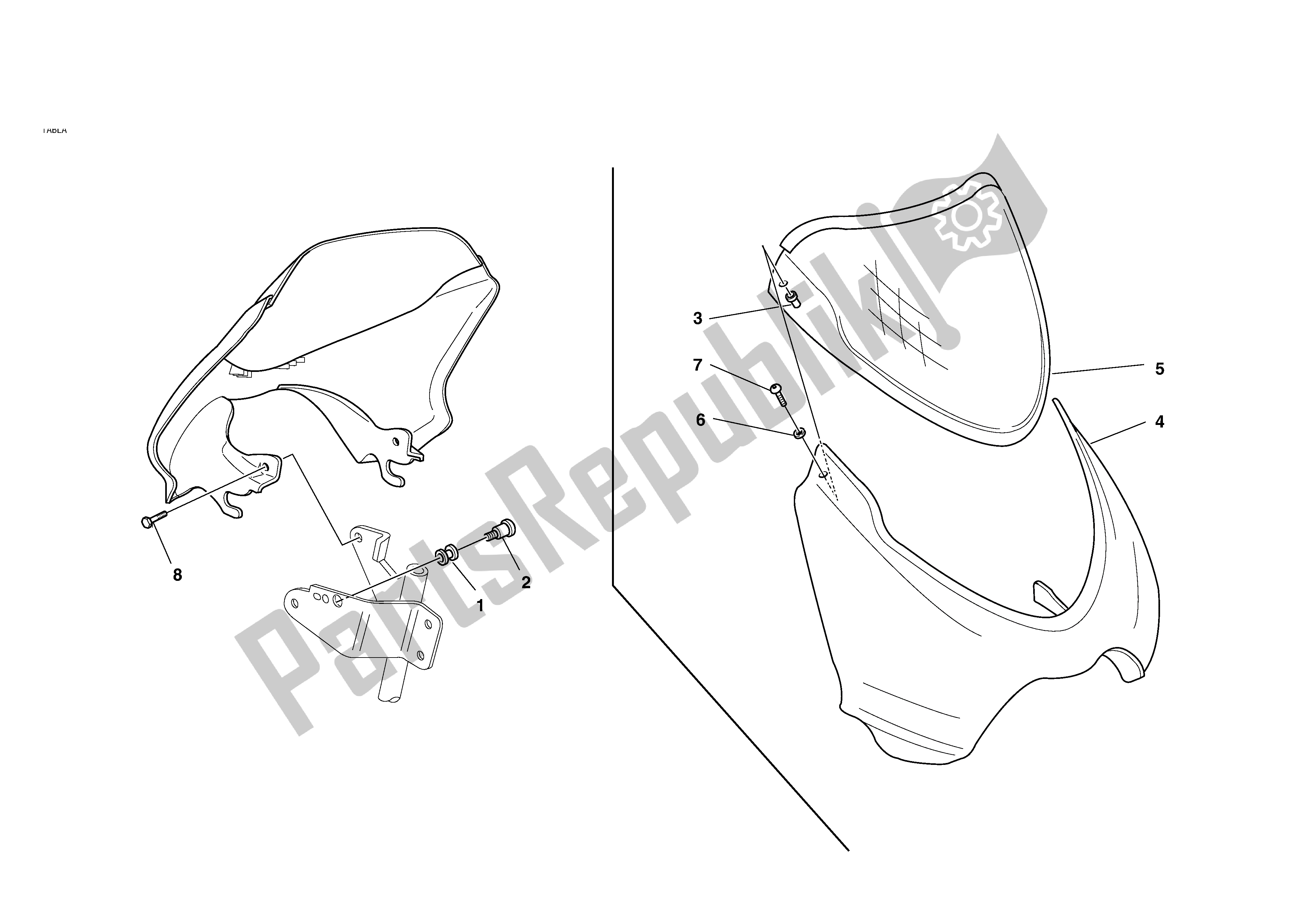 Todas las partes para Carenado De Faros de Ducati Monster S 620 2003